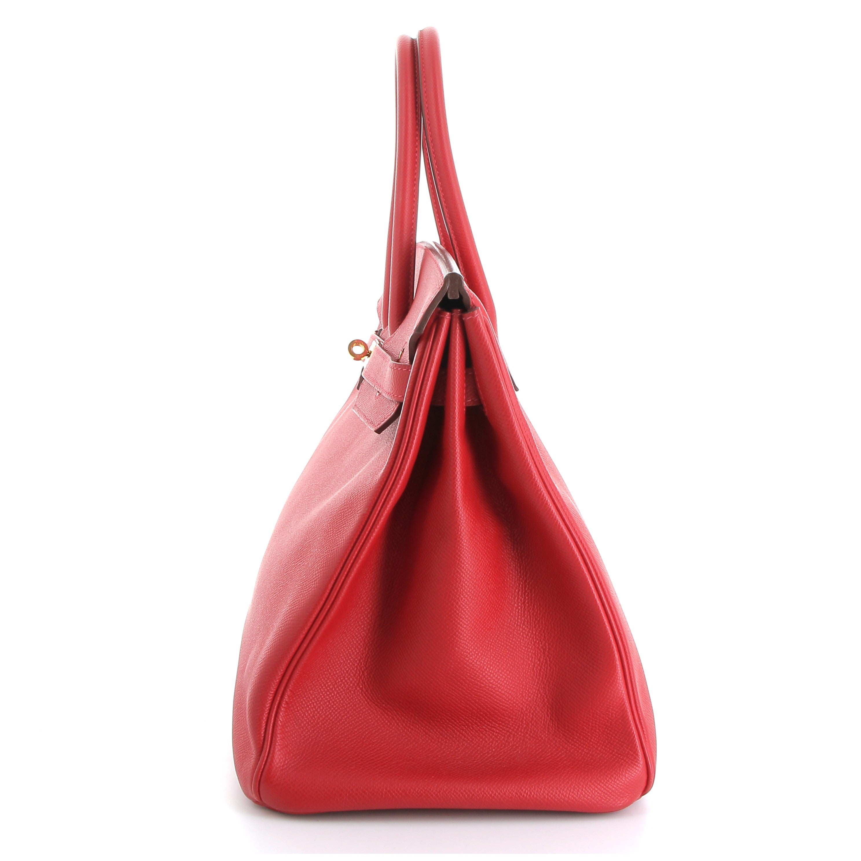 HERMES Preowned Birkin 35 Rouge Casaque Epsom Gold hardware (GHW)