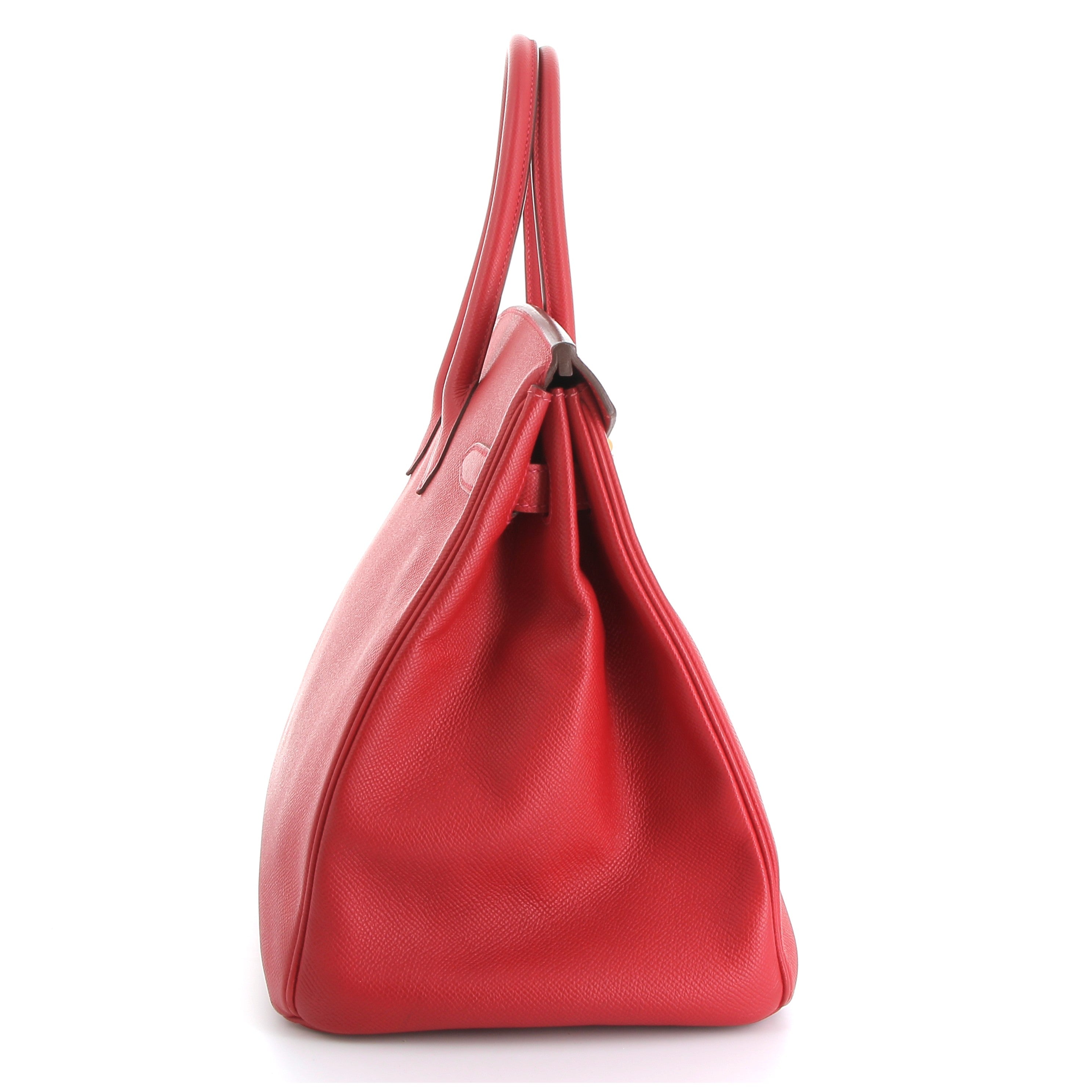 HERMES Preowned Birkin 35 Rouge Casaque Epsom Gold hardware (GHW)