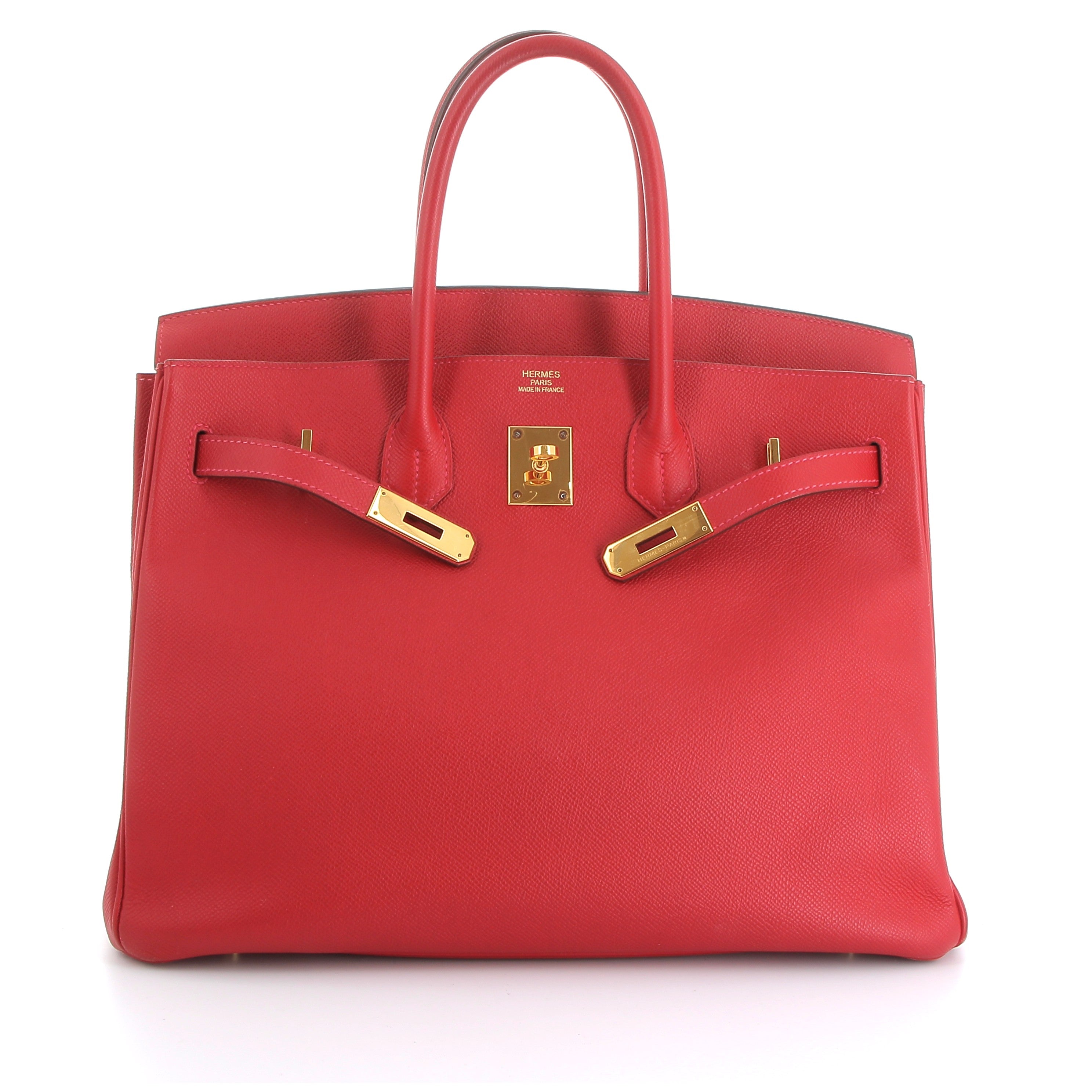 HERMES Preowned Birkin 35 Rouge Casaque Epsom Gold hardware (GHW)