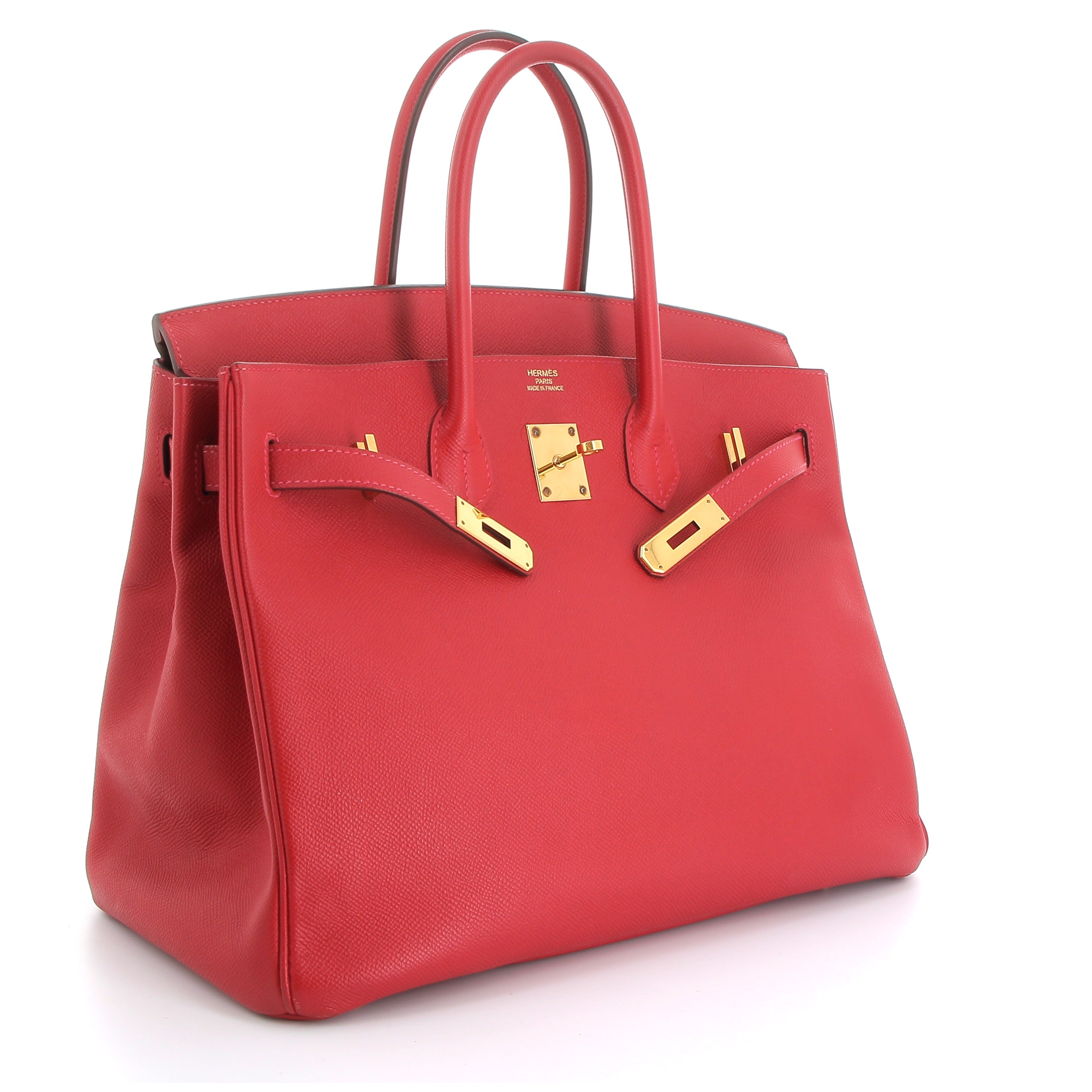 HERMES Preowned Birkin 35 Rouge Casaque Epsom Gold hardware (GHW)