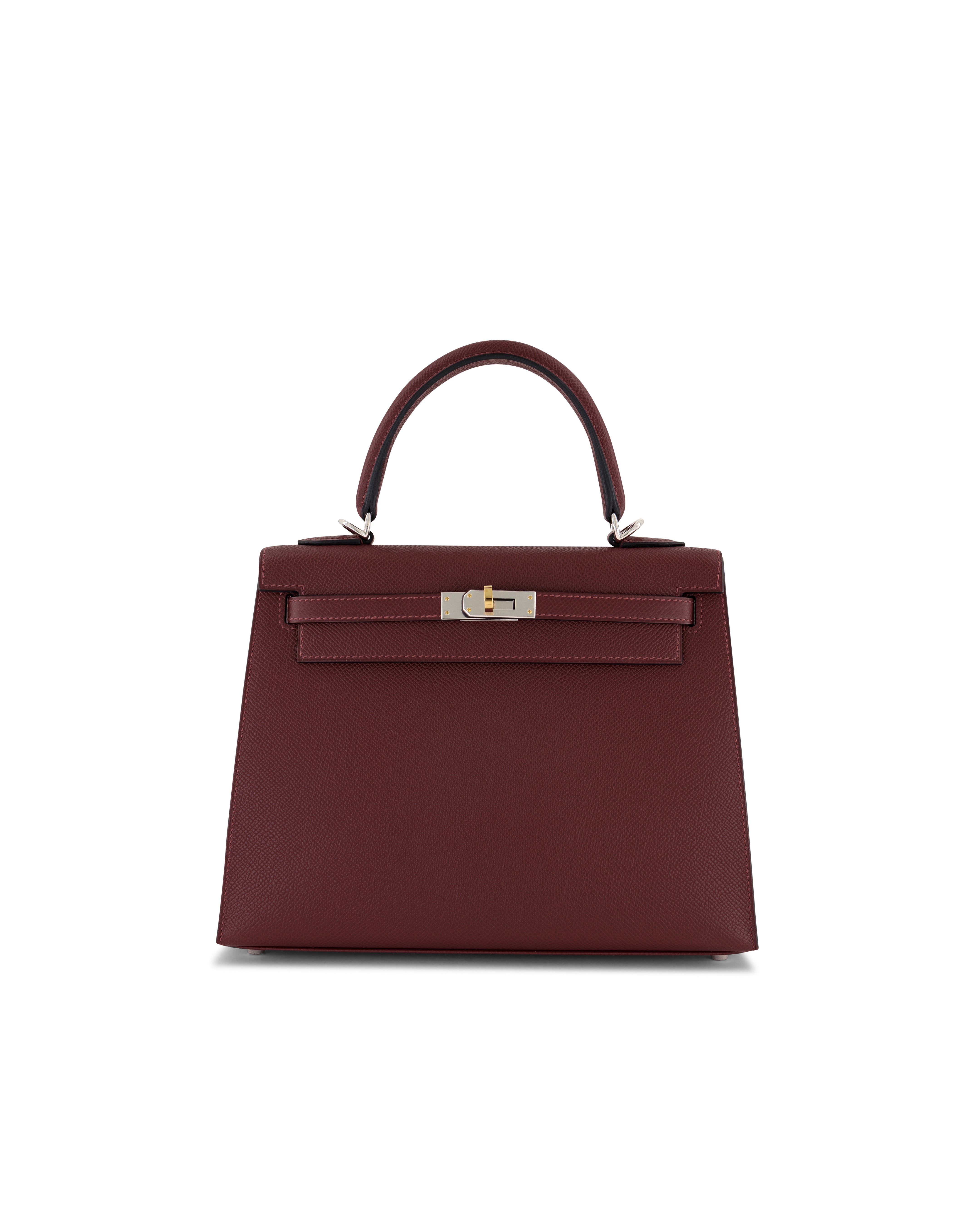 Hermès Kelly 25cm in Rouge H Epsom Leather with Electrum Hardware