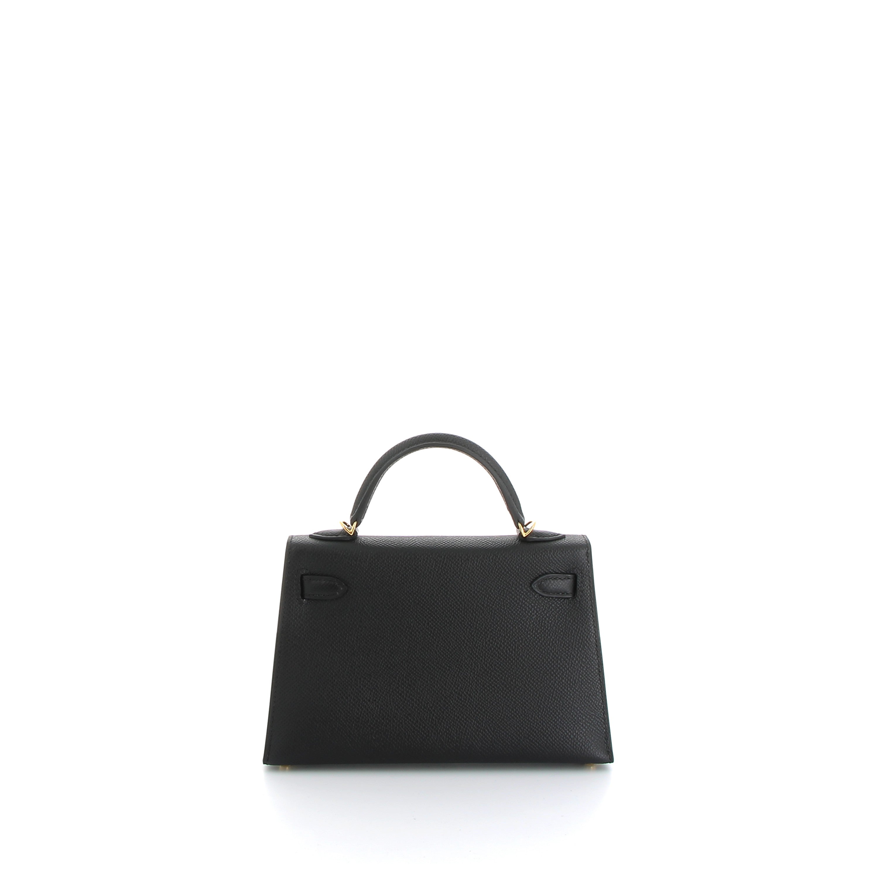 Hermès Kelly 20cm Noir Epsom Leather with Gold Hardware