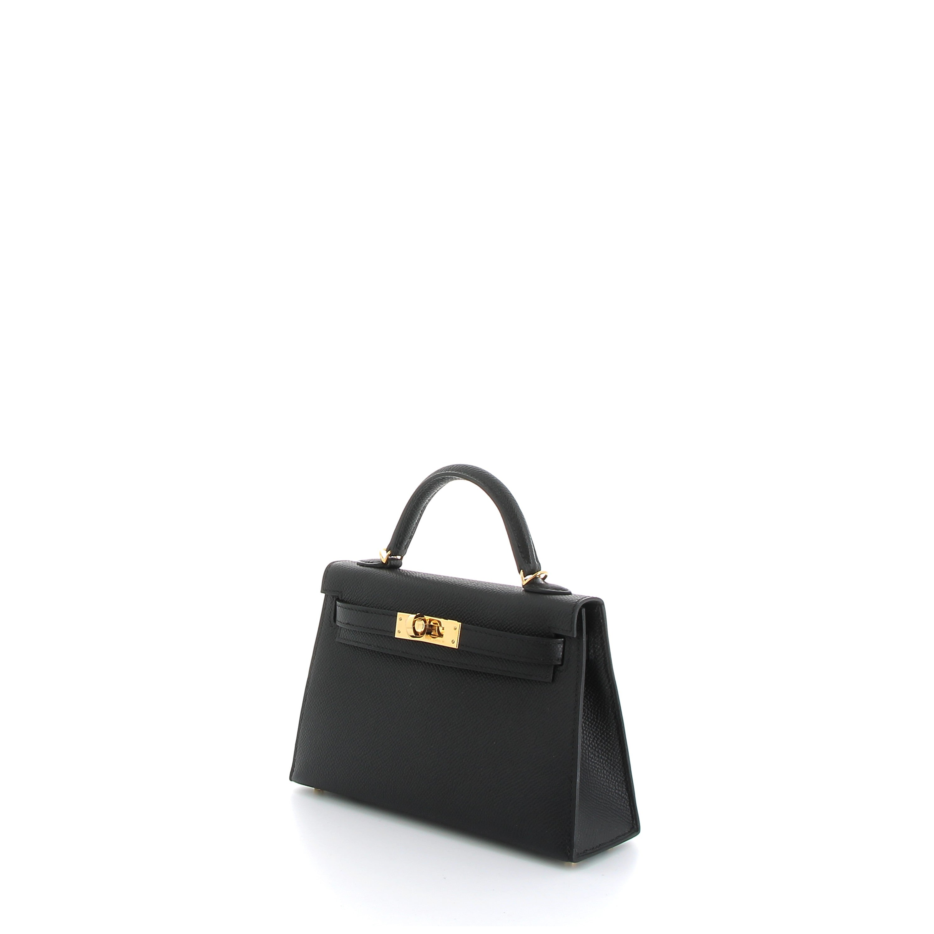 Hermès Kelly 20cm Noir Epsom Leather with Gold Hardware