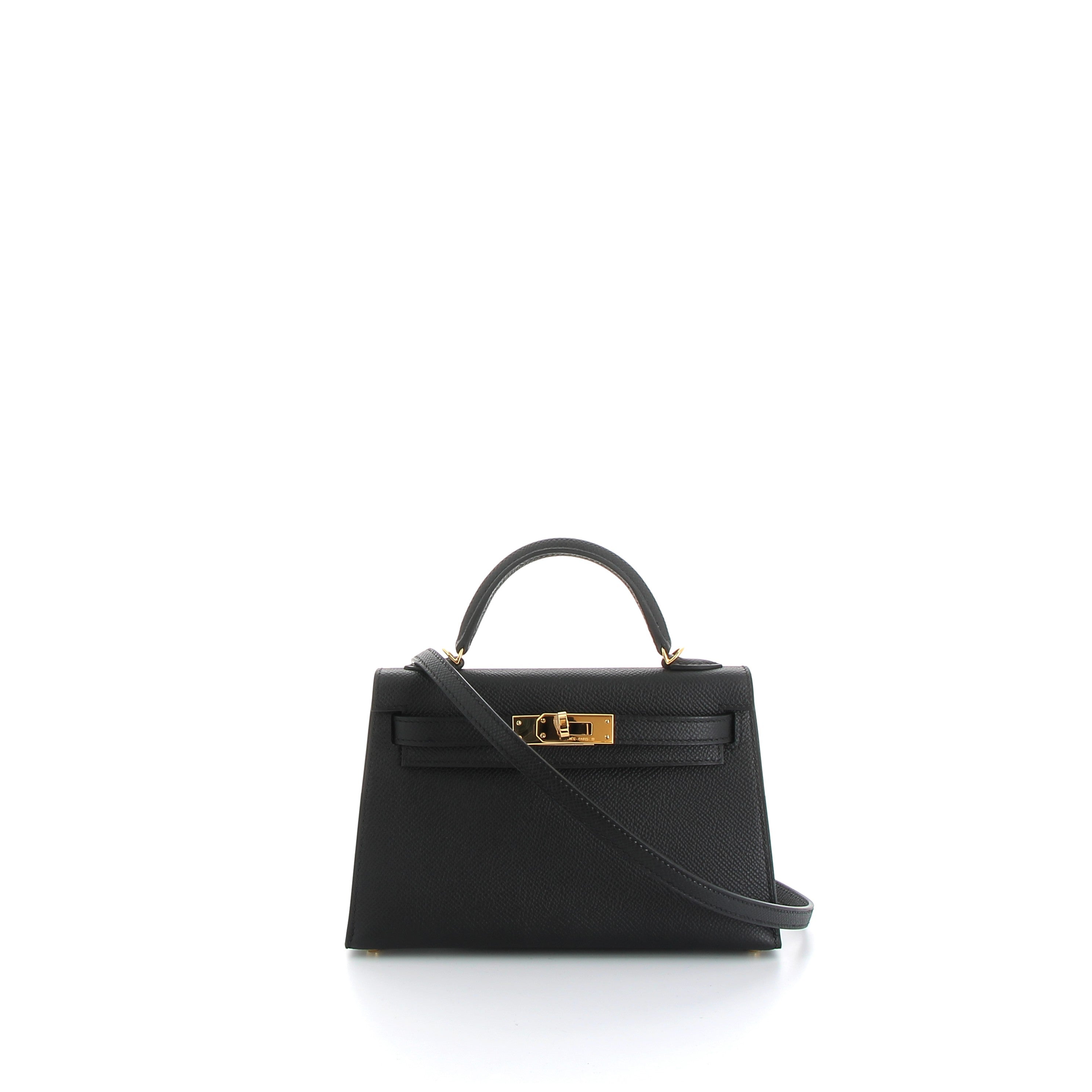 Hermès Kelly 20cm Noir Epsom Leather with Gold Hardware