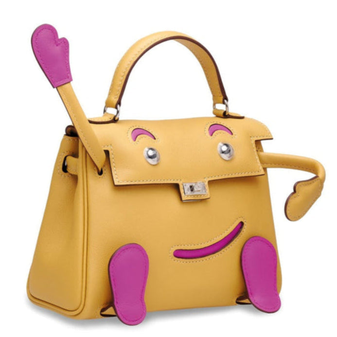 Kelly Doll Curry/Magnolia Swift Leather Palladium Hardware