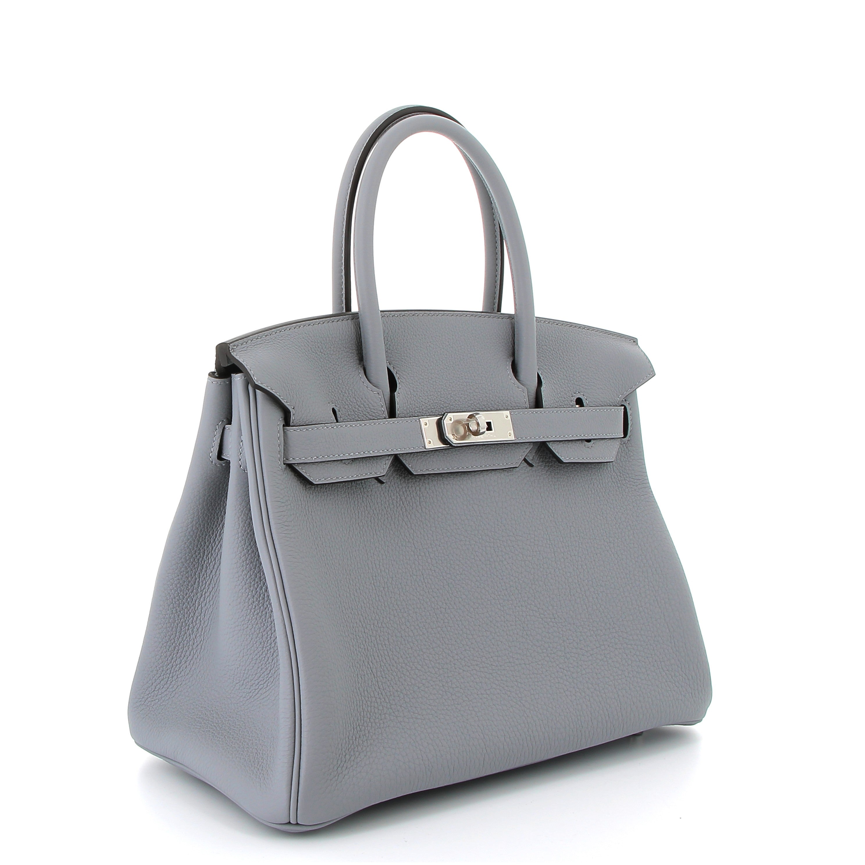 HERMÈS Birkin 30 Gris Pantin Togo Palladium hardware