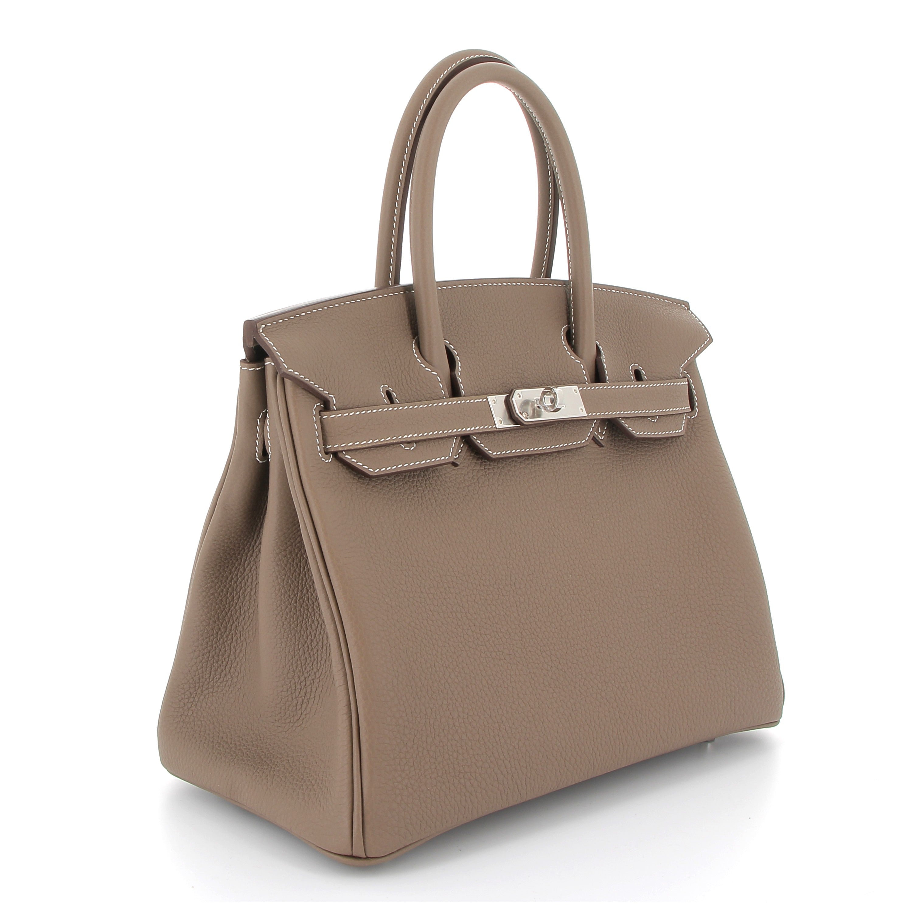 HERMES Birkin 30 Etoupe Togo Leather Palladium Hardware