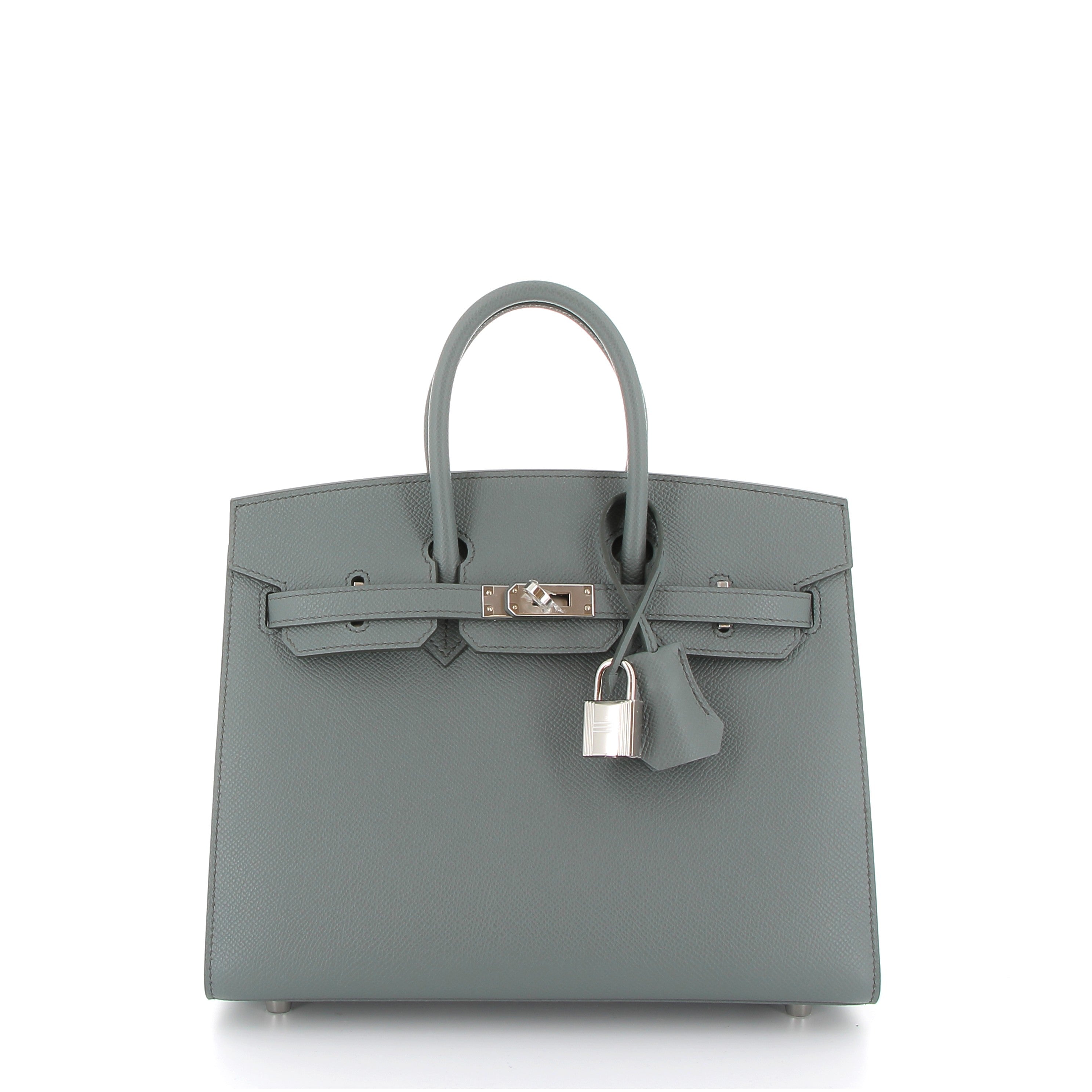 Hermes Birkin 25cm Vert Amande Epsom Leather with Palladium Hardware