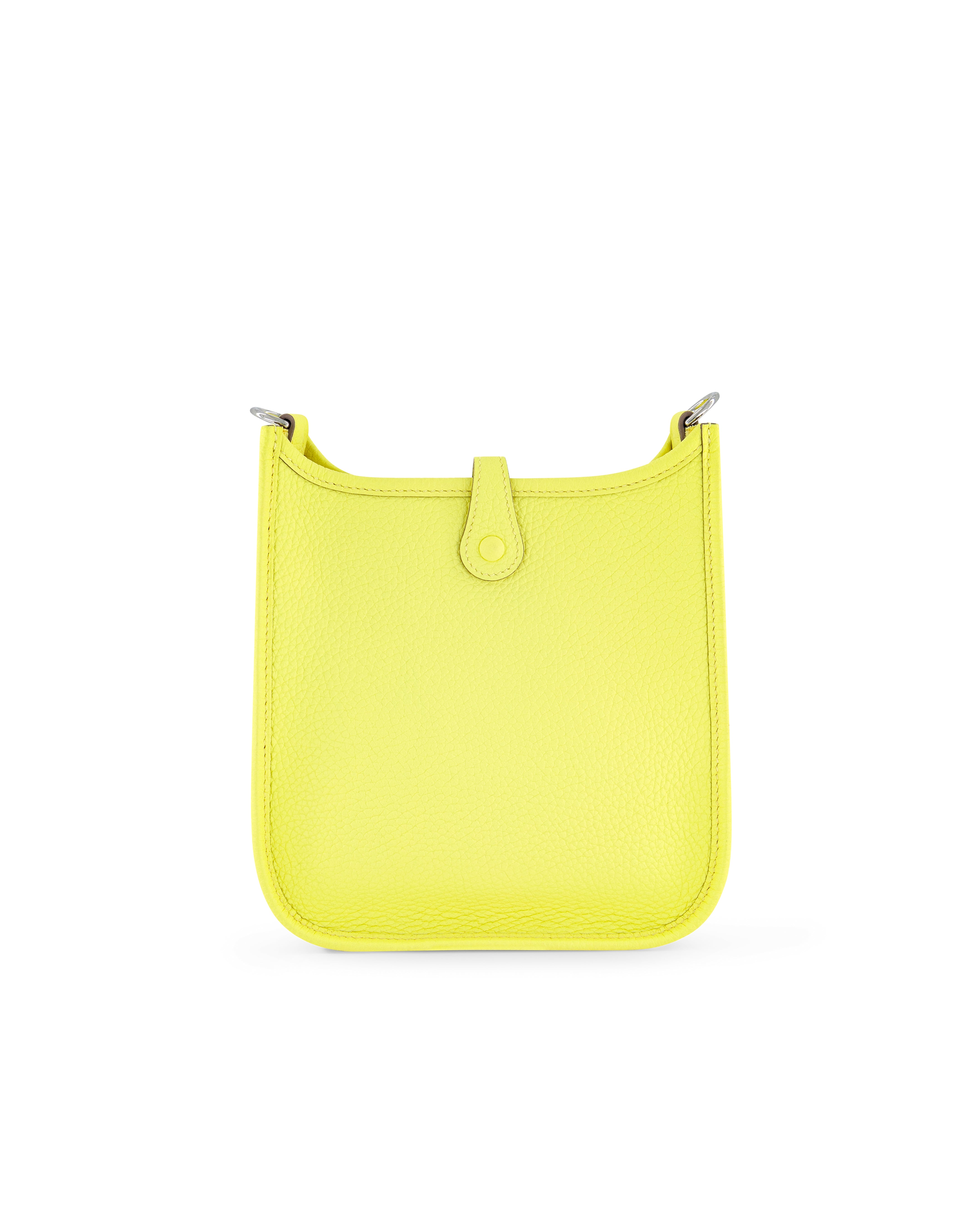 Hermès Mini Evelyne 16cm in Limoncello Taurillon Clémence Leather with Palladium Hardware
