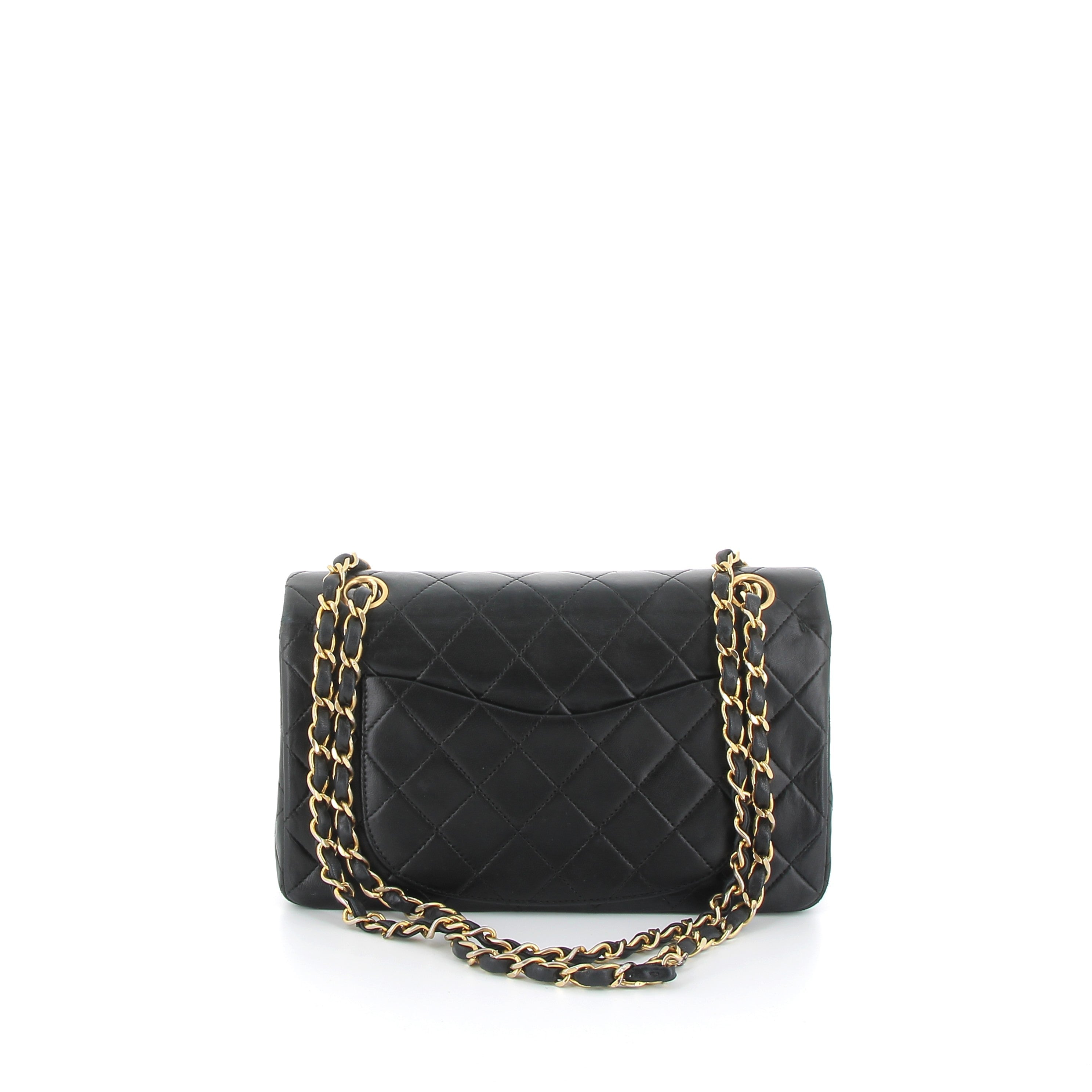 Chanel Vintage Lambskin Double Flap Gold Hardware