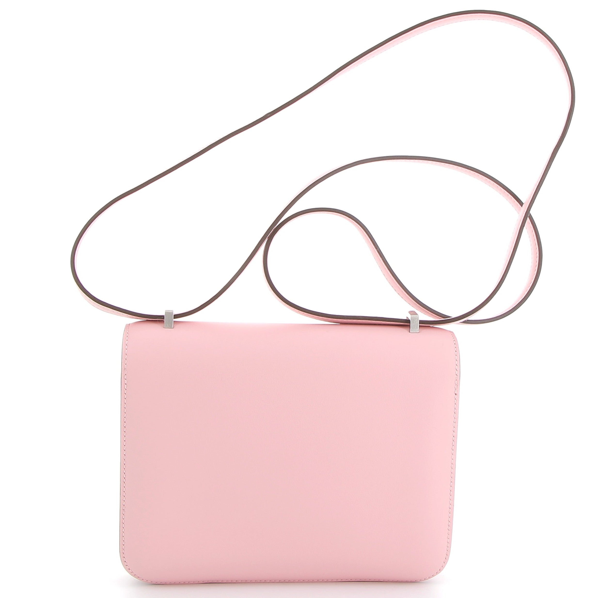 HERMES Constance 18 Rose Sakura Swift Leather Palladium Hardware