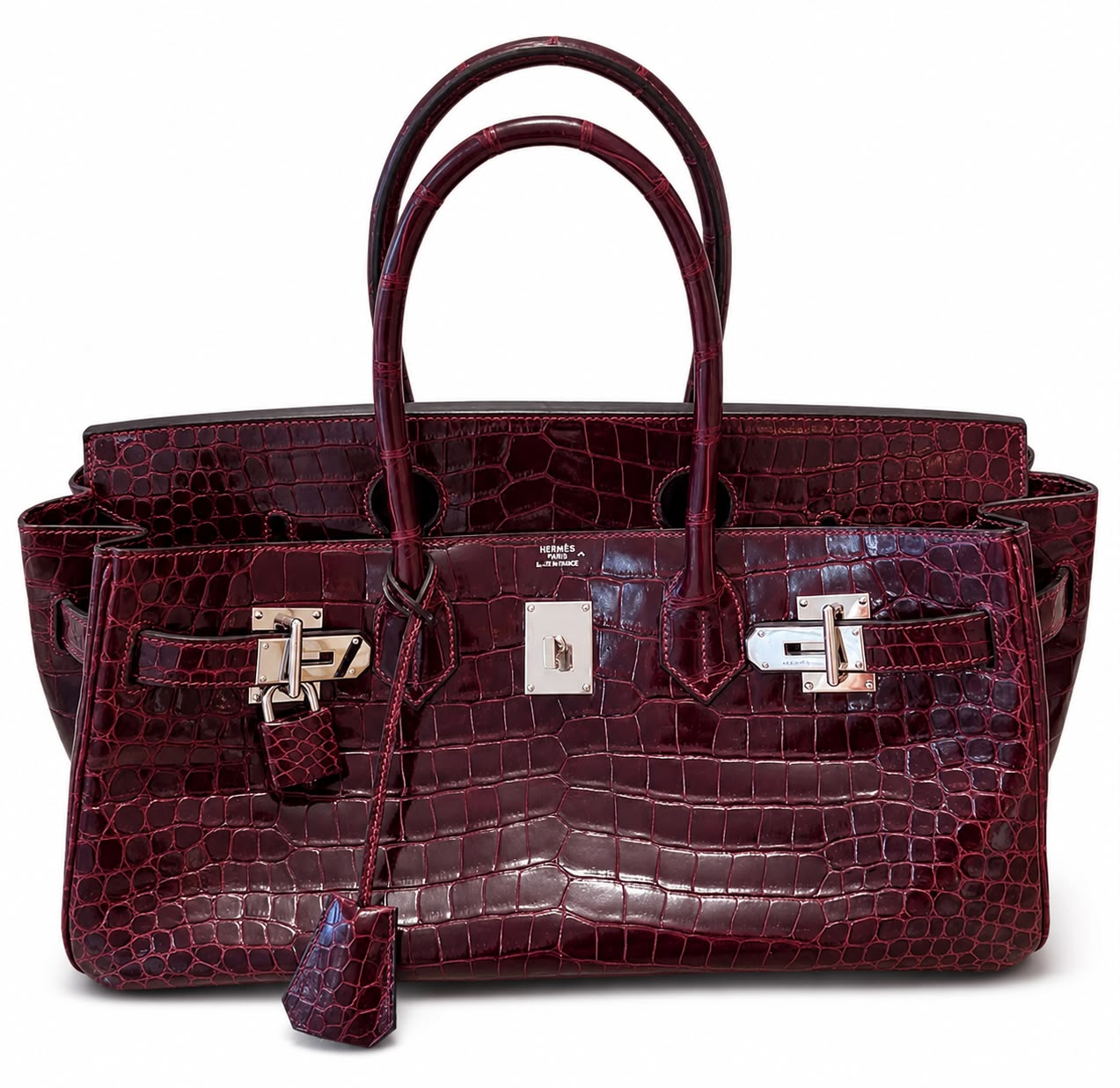 Hermès Birkin Shoulder 42 JPG Bordeaux Shiny Palladium Hardware