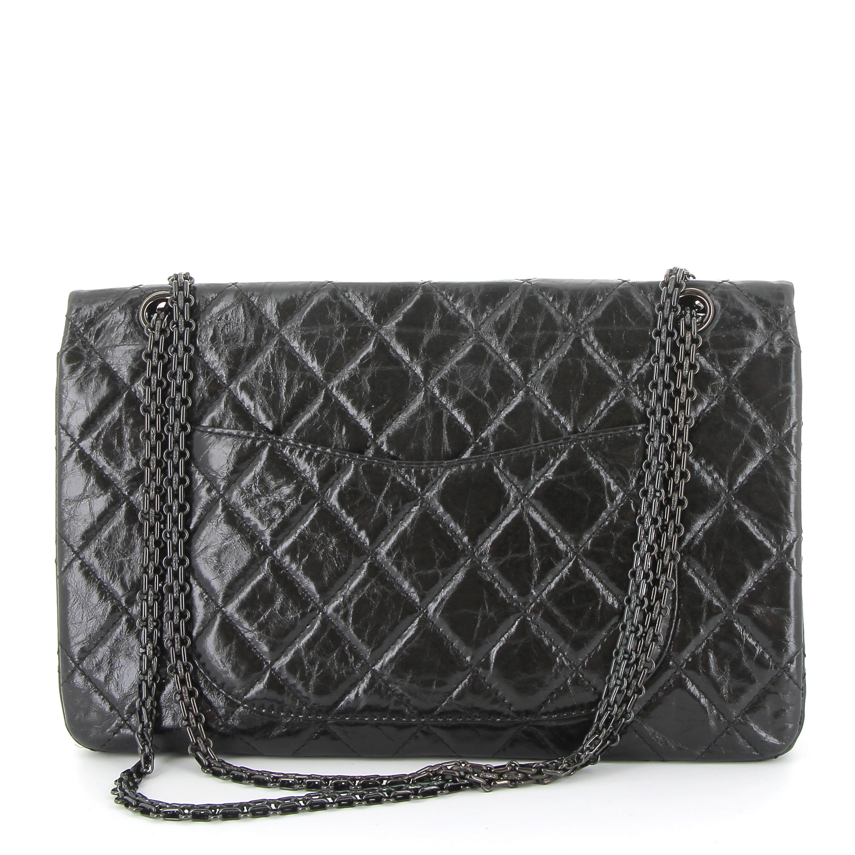 CHANEL 2.55 Black Black hardware