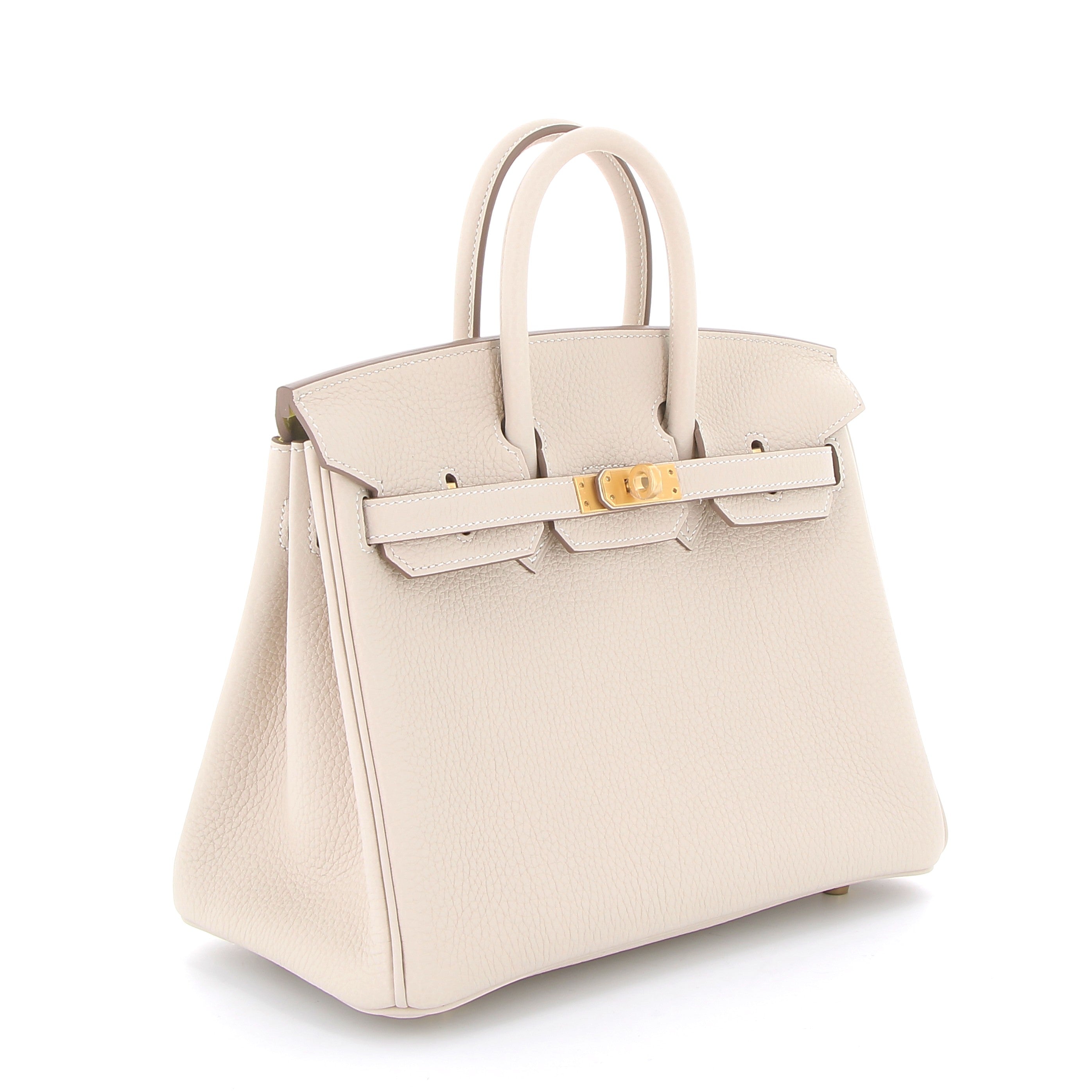 HERMES Birkin 25 Craie Togo leather Gold hardware (GHW)