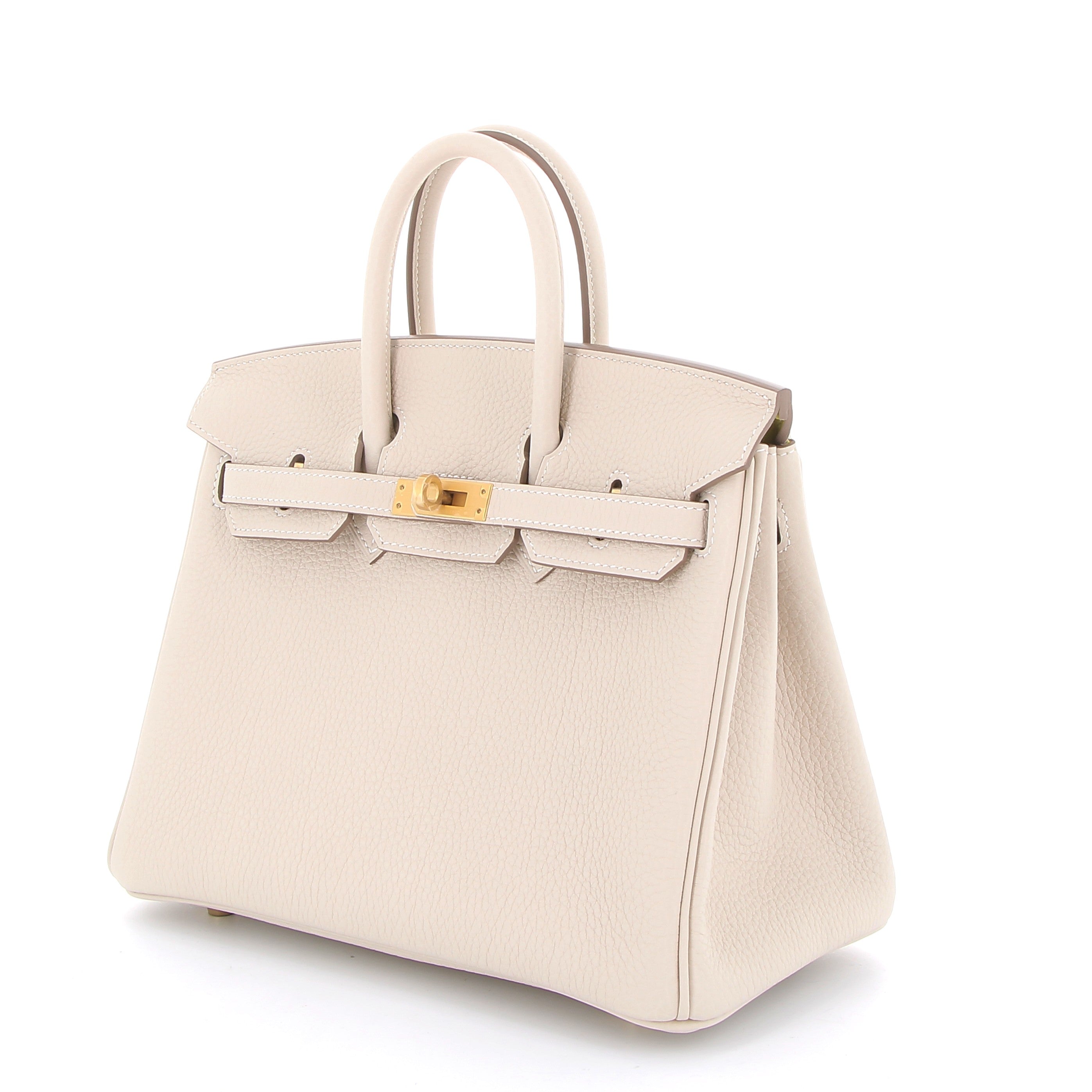 HERMES Birkin 25 Craie Togo leather Gold hardware (GHW)