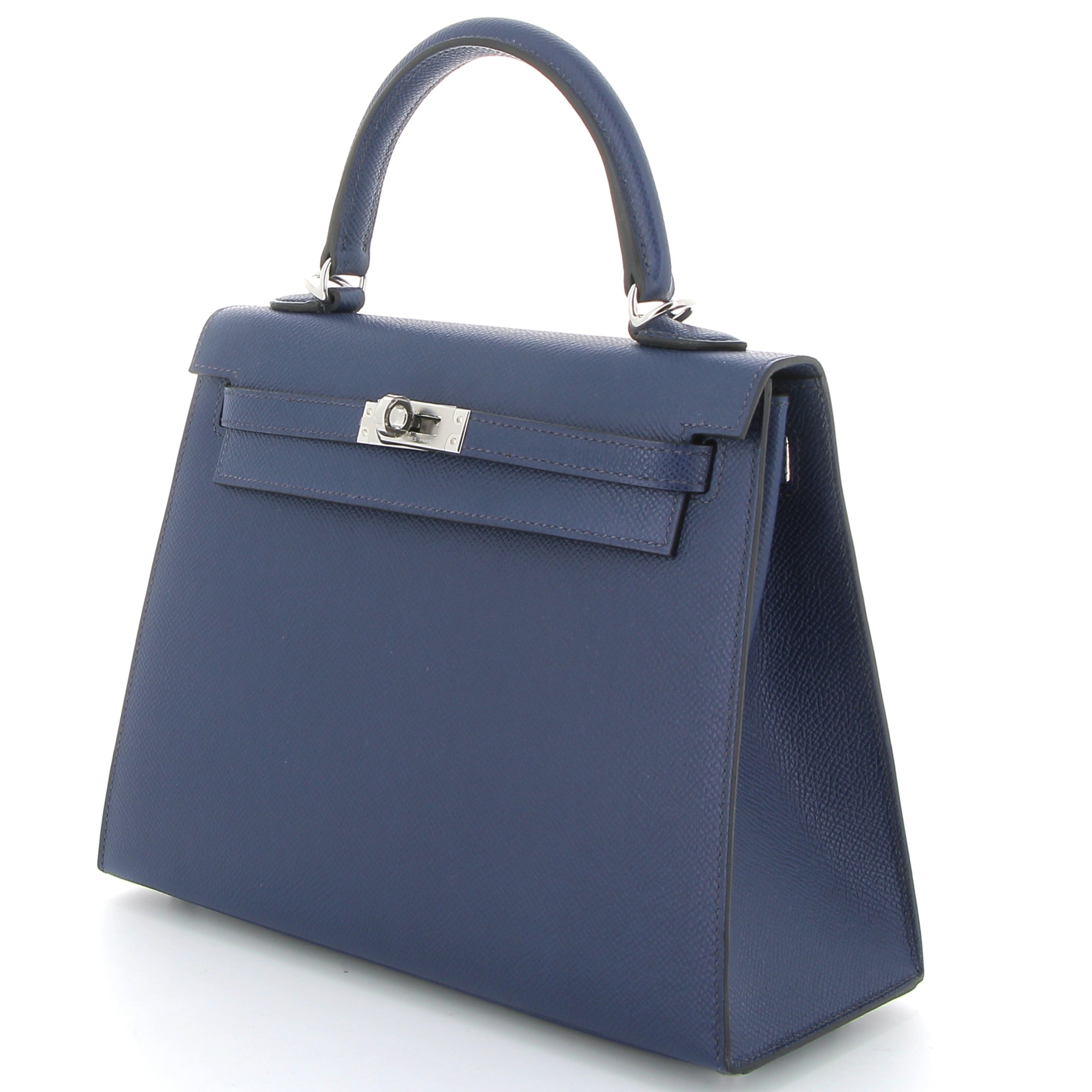 HERMÈS Kelly 25 Bleu Saphir Epsom leather Palladium hardware