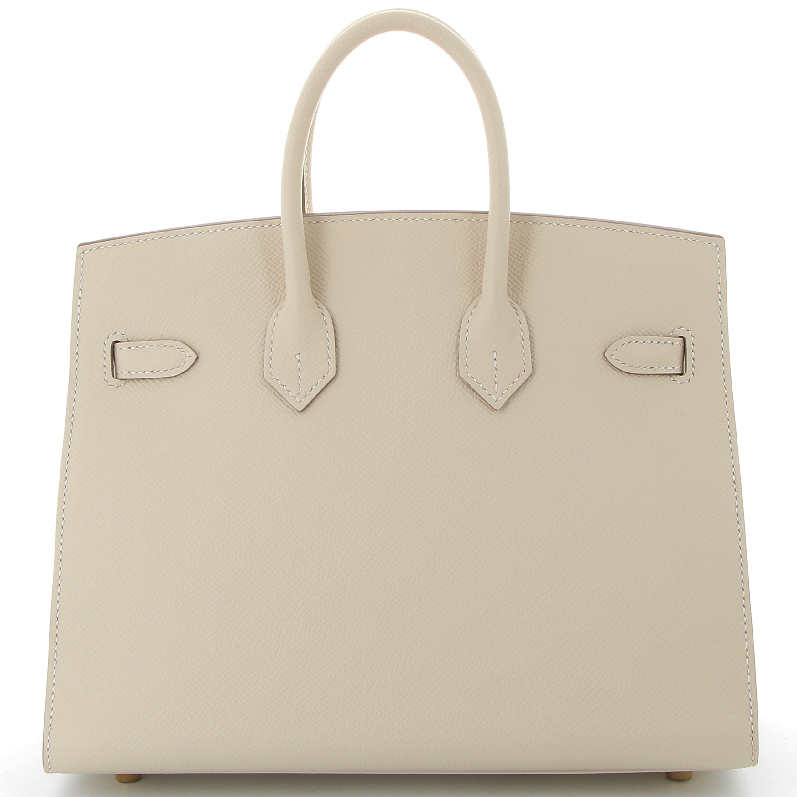 HERMES Birkin 25 Craie Sellier Epsom Leather Hardware