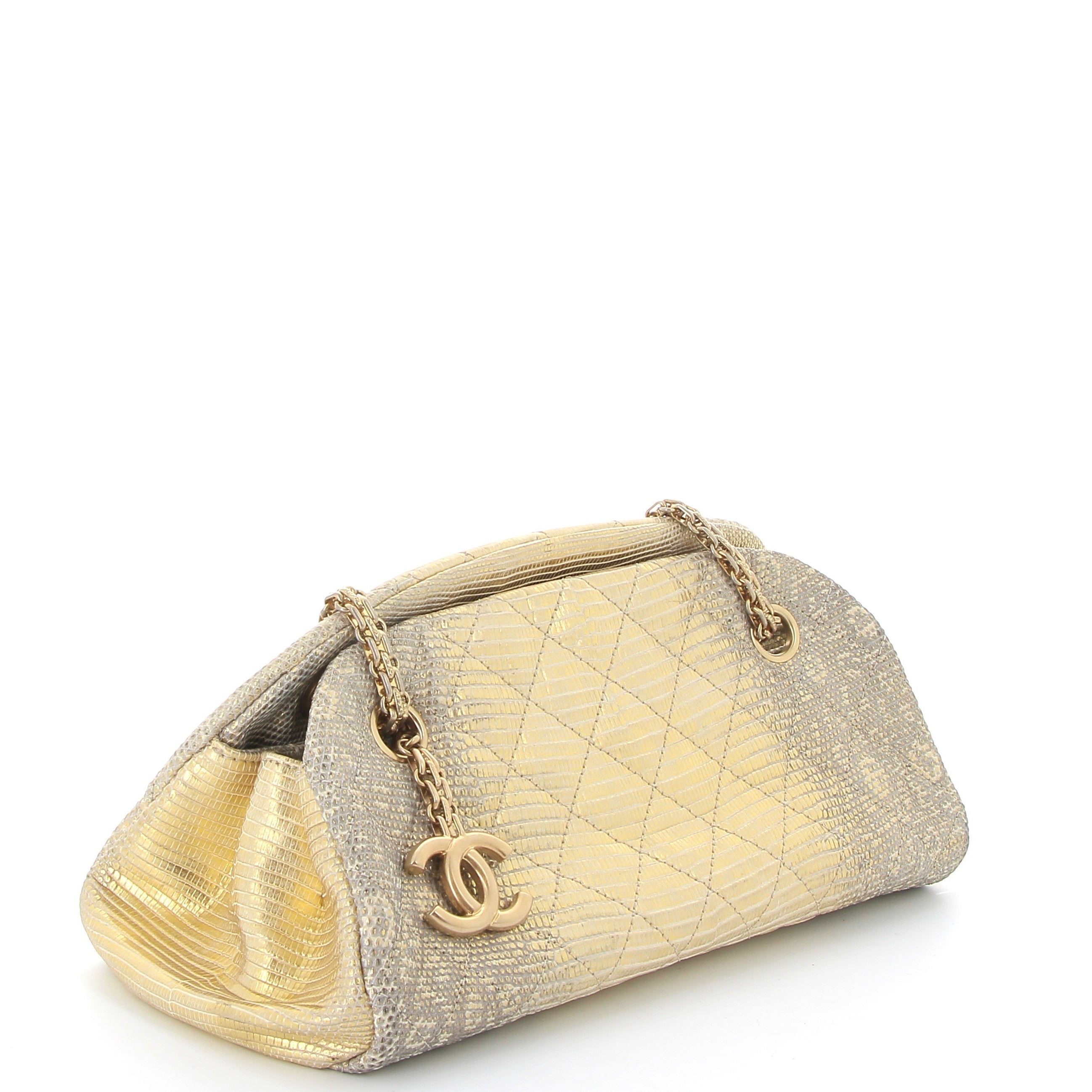 CHANEL Mademoiselle Handbag Lizard Leather