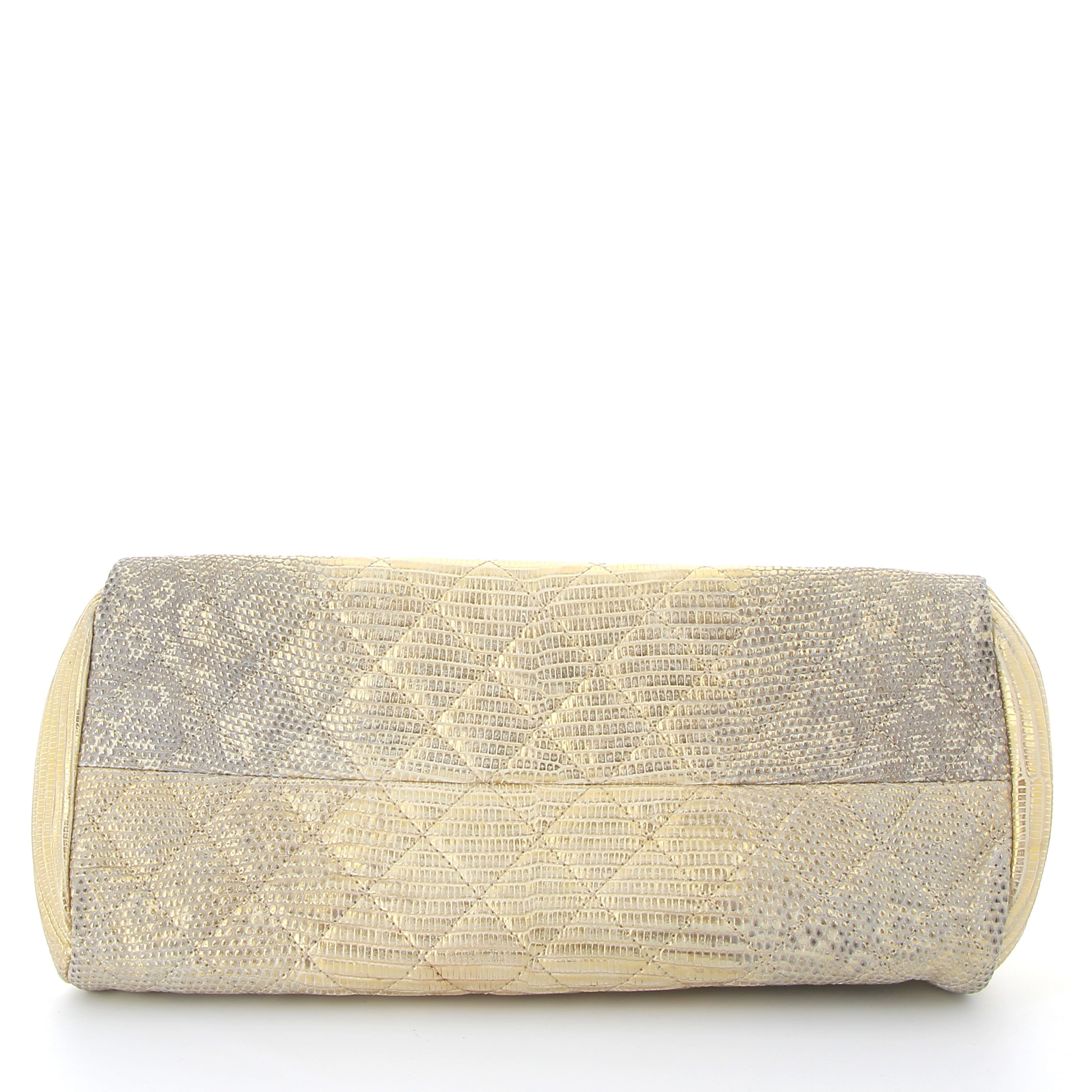 CHANEL Mademoiselle Handbag Lizard Leather