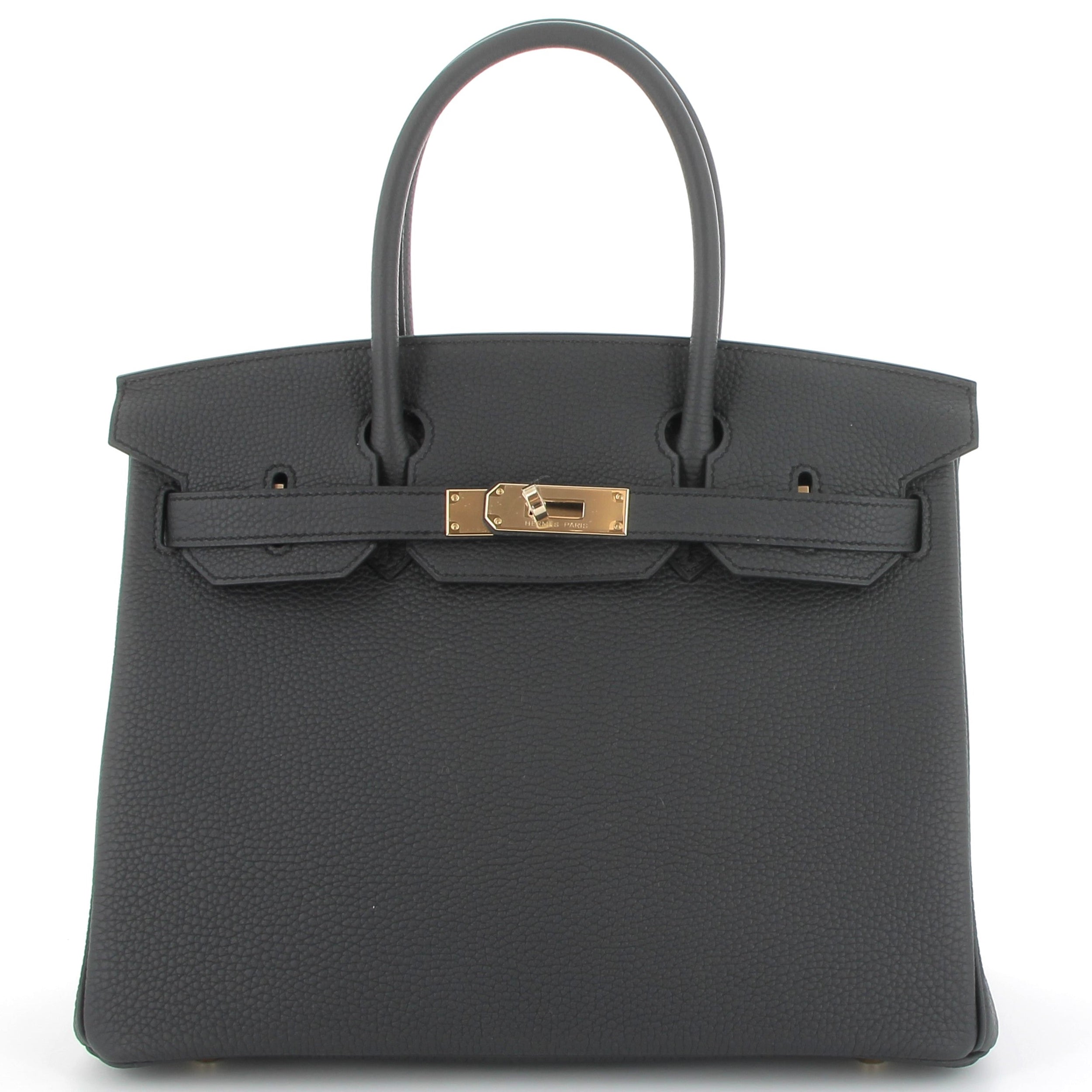 HERMES Birkin 30 Plomb Togo Leather Permabrass Hardware