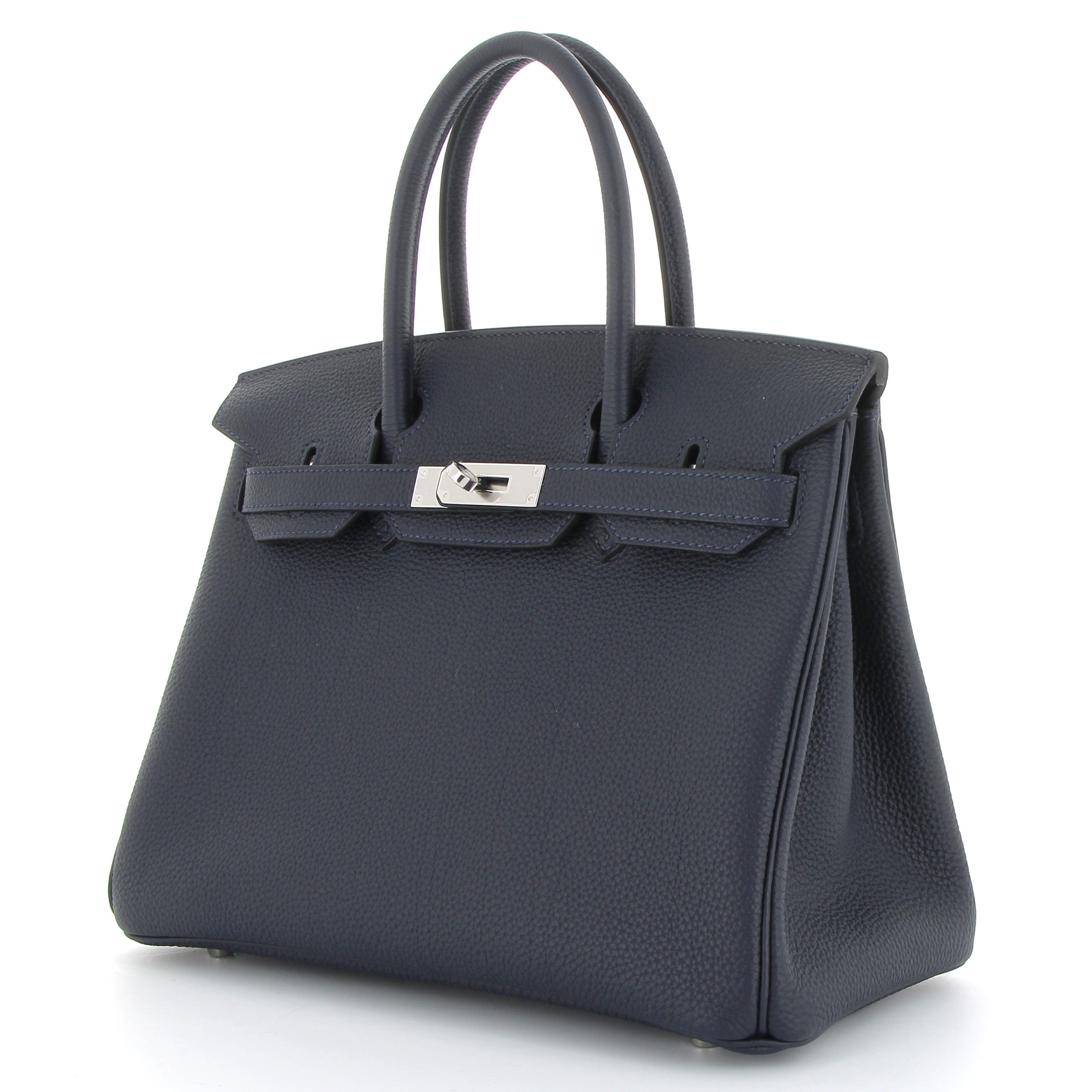 HERMES Birkin 30 Bleu Nuit Togo Leather Palladium Hardware