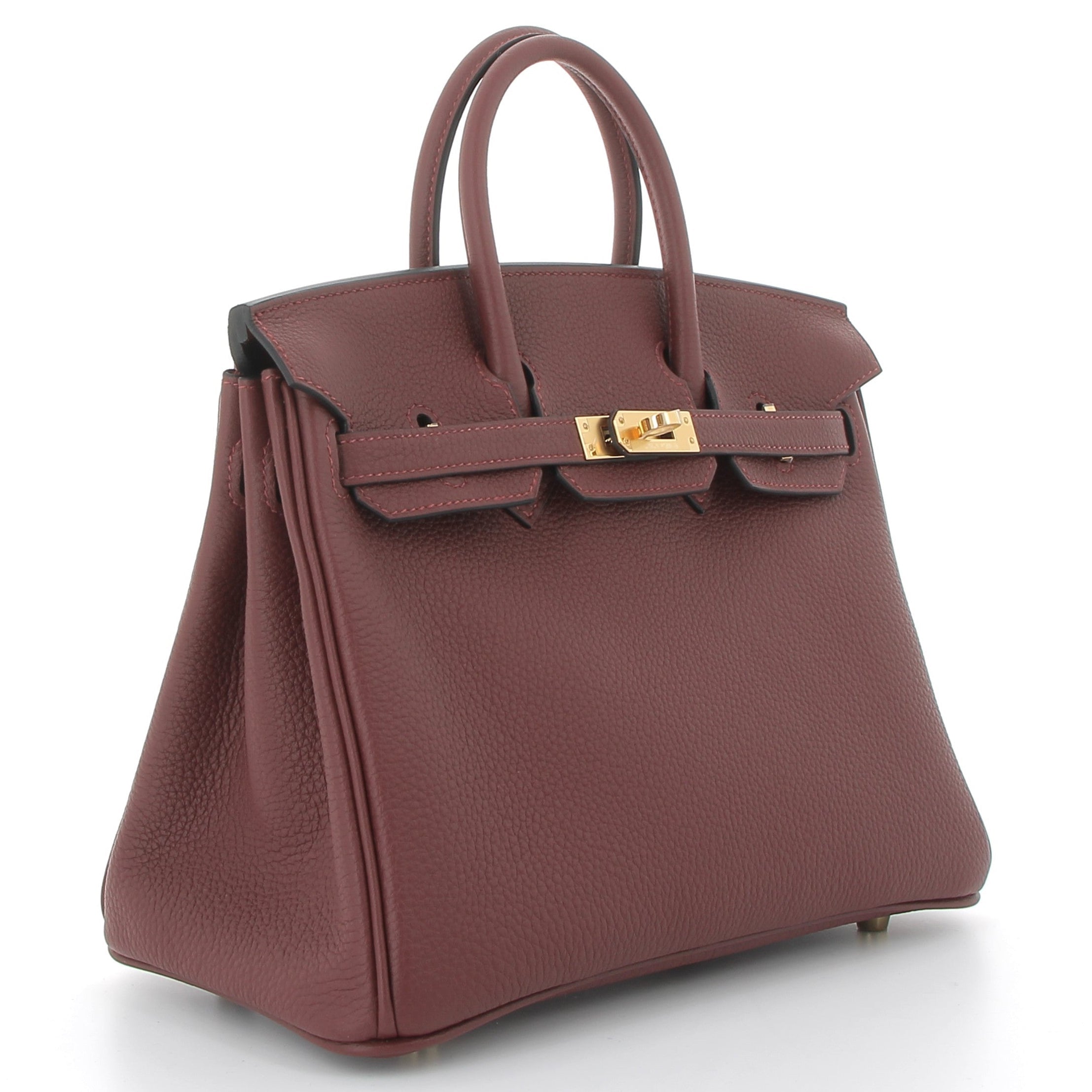 HERMES Birkin 25 Rouge H Togo Leather Gold Hardware