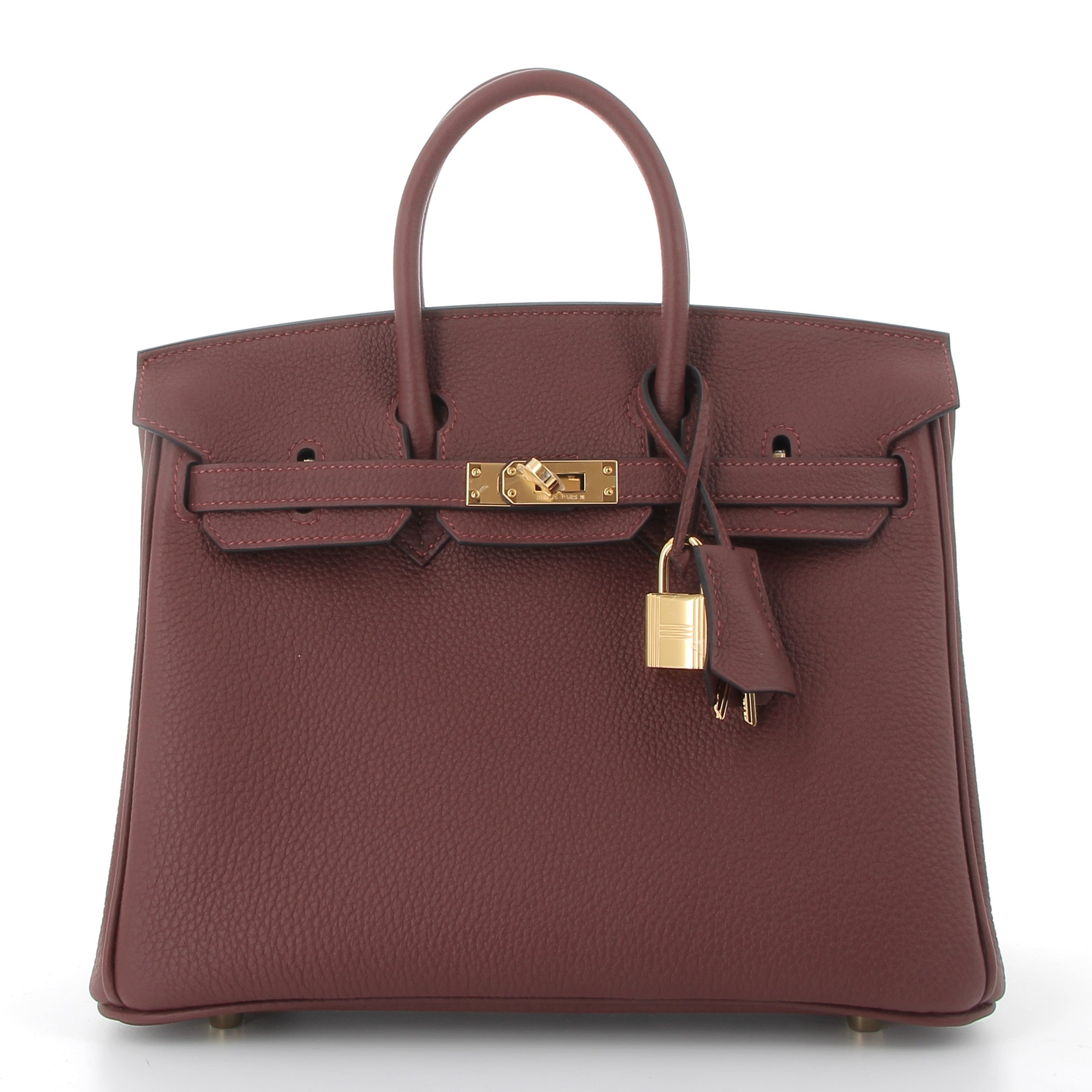HERMES Birkin 25 Rouge H Togo Leather Gold Hardware