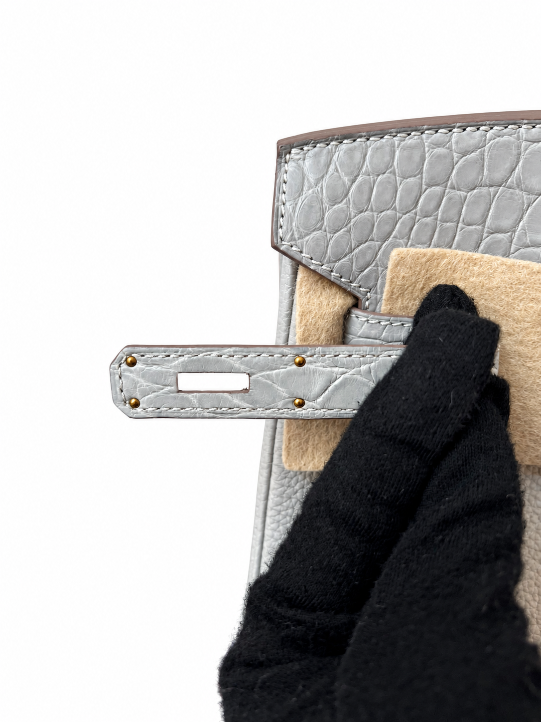 Hermès Birkin 30 Touch Gris Perle Matte Alligator Mississippian Togo Gold Hardware