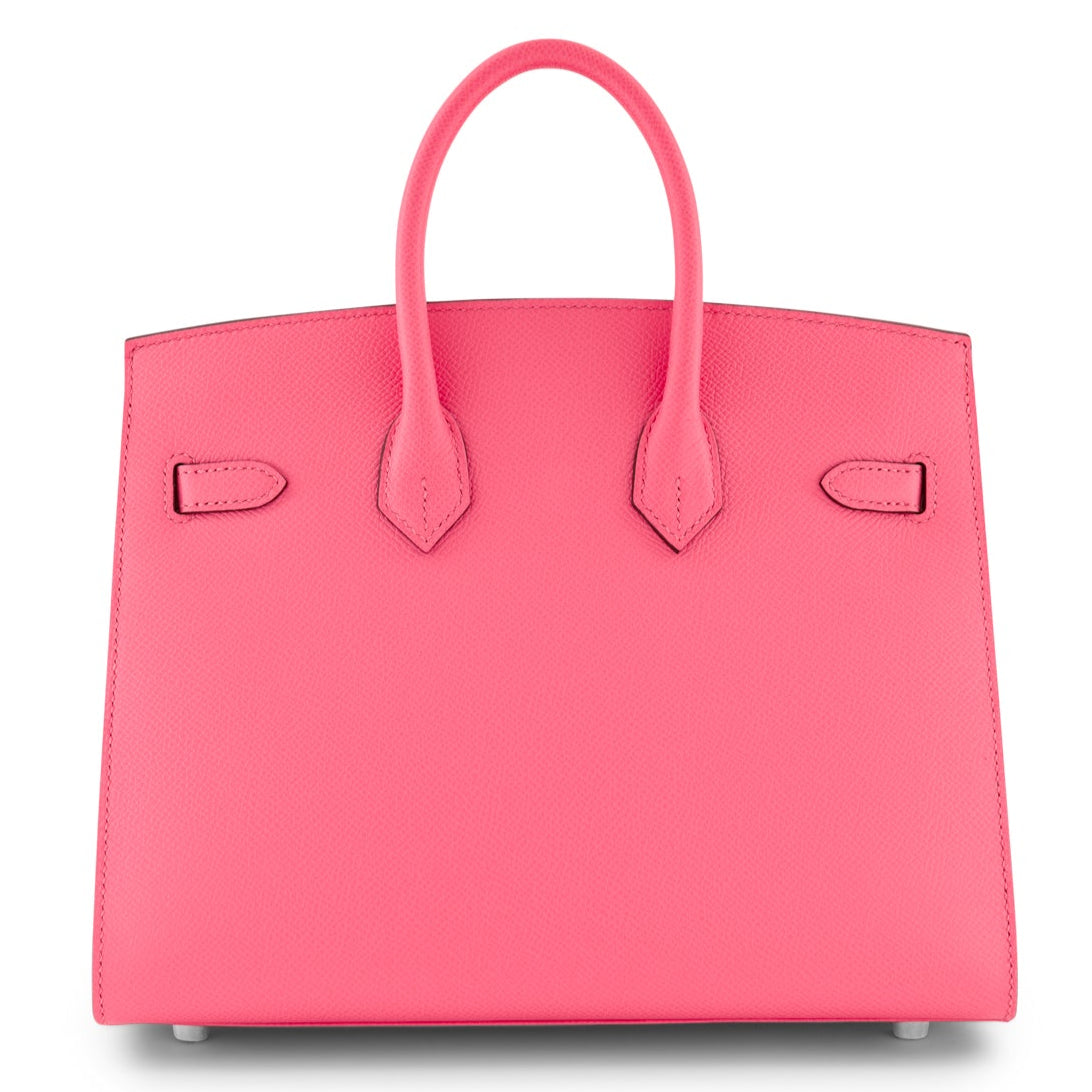 HERMÈS Birkin 25 Rose Azalée Epsom Leather Palladium Hardware