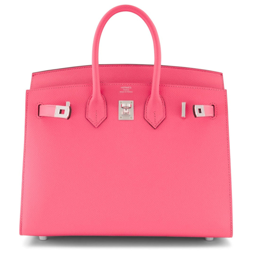 HERMÈS Birkin 25 Rose Azalée Epsom Leather Palladium Hardware