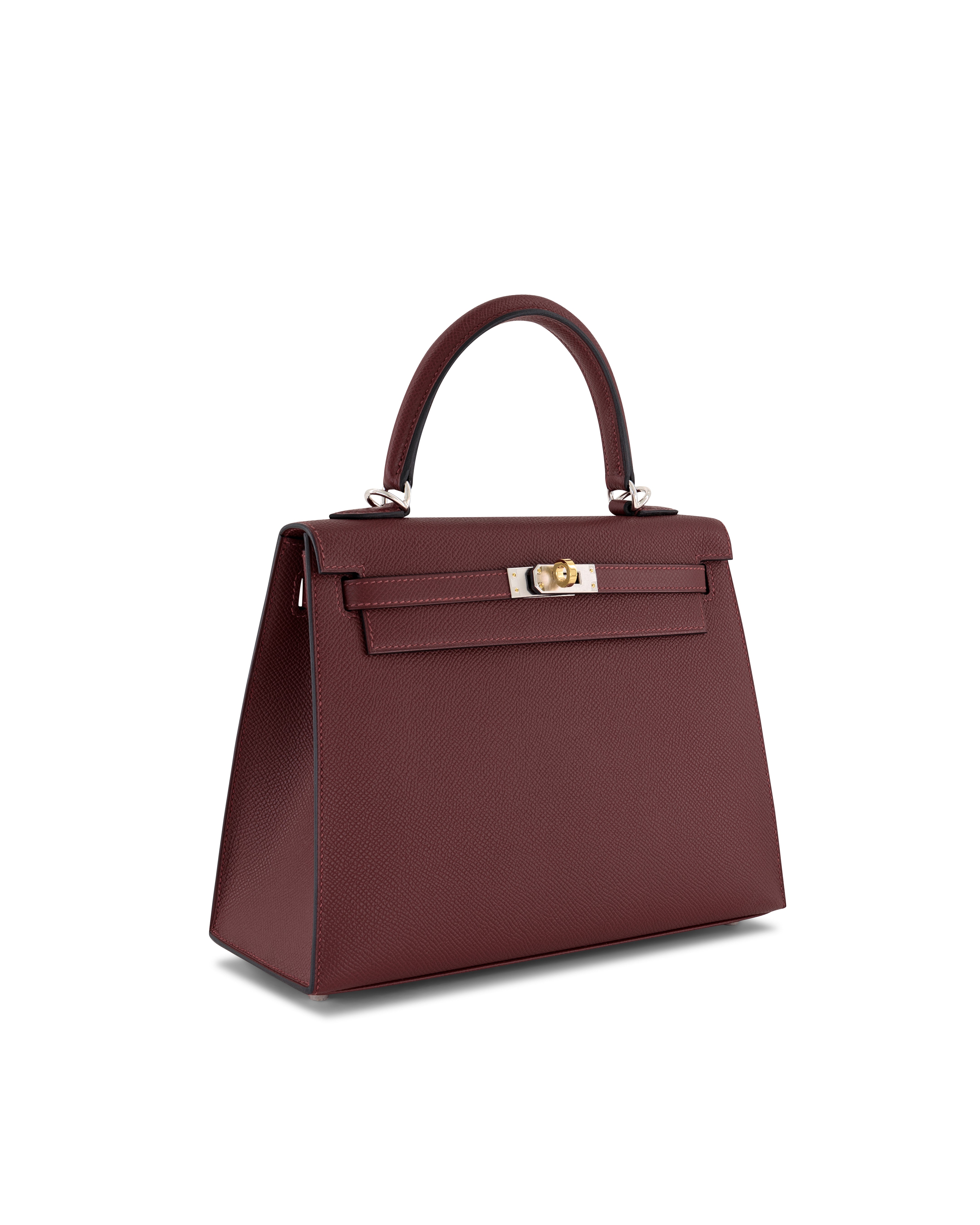 Hermès Kelly 25cm in Rouge H Epsom Leather with Electrum Hardware