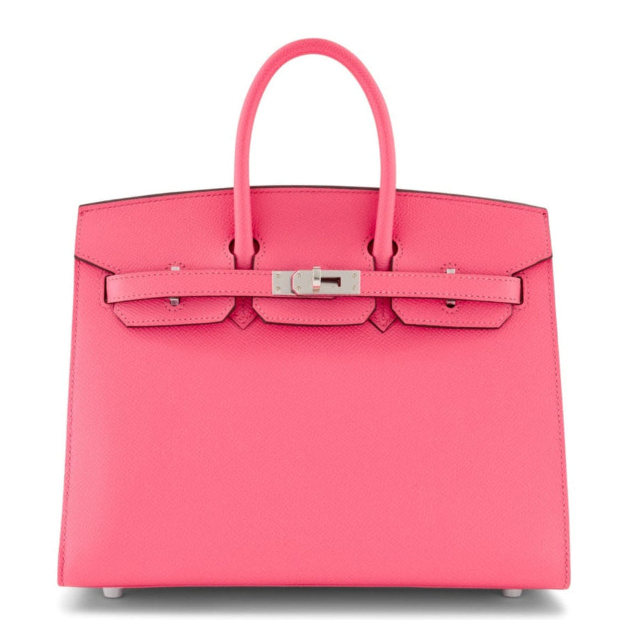 HERMÈS Birkin 25 Rose Azalée Epsom Leather Palladium Hardware