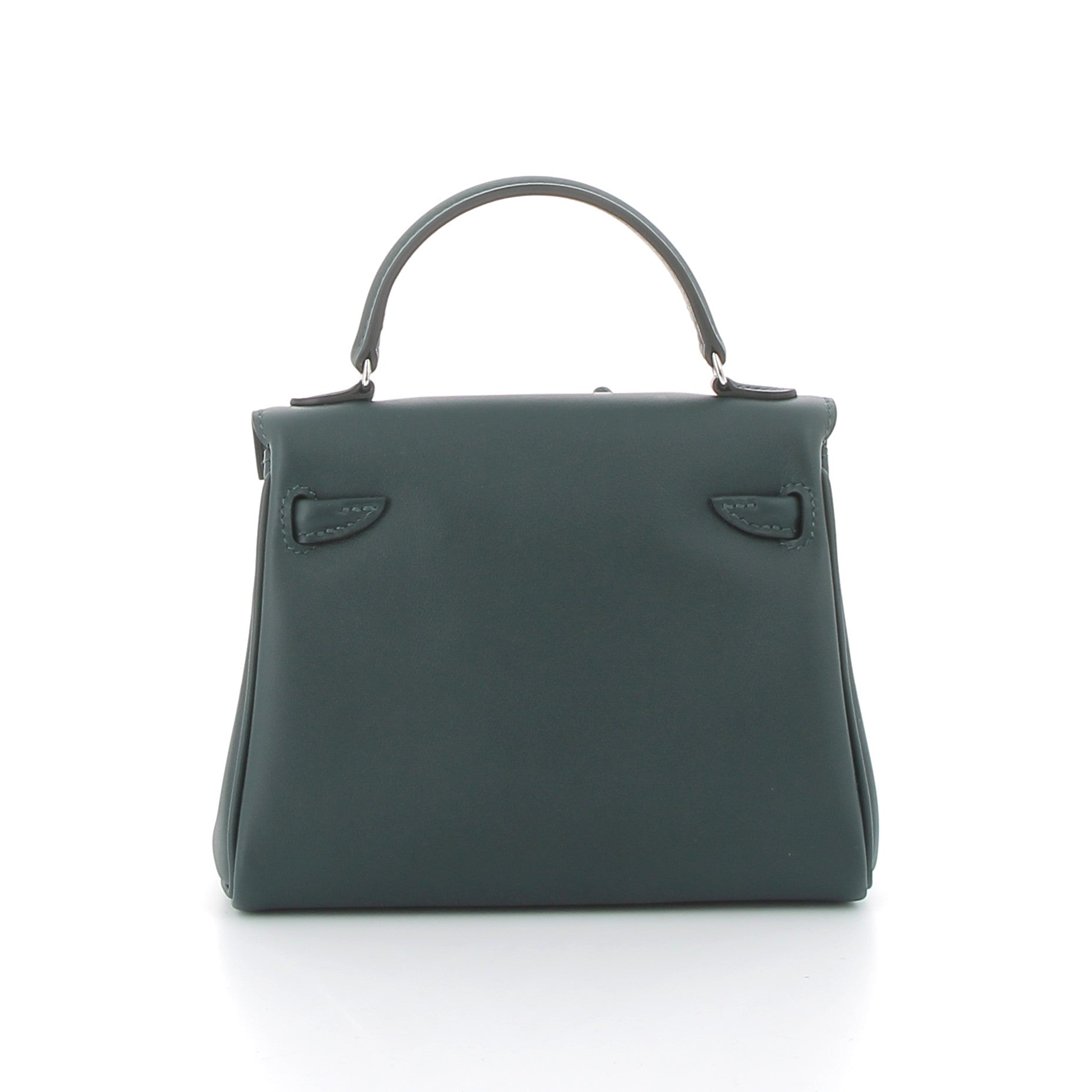 HERMES Kelly Doll Vert Mangrove/Vert Cypress Swift leather Palladium hardware