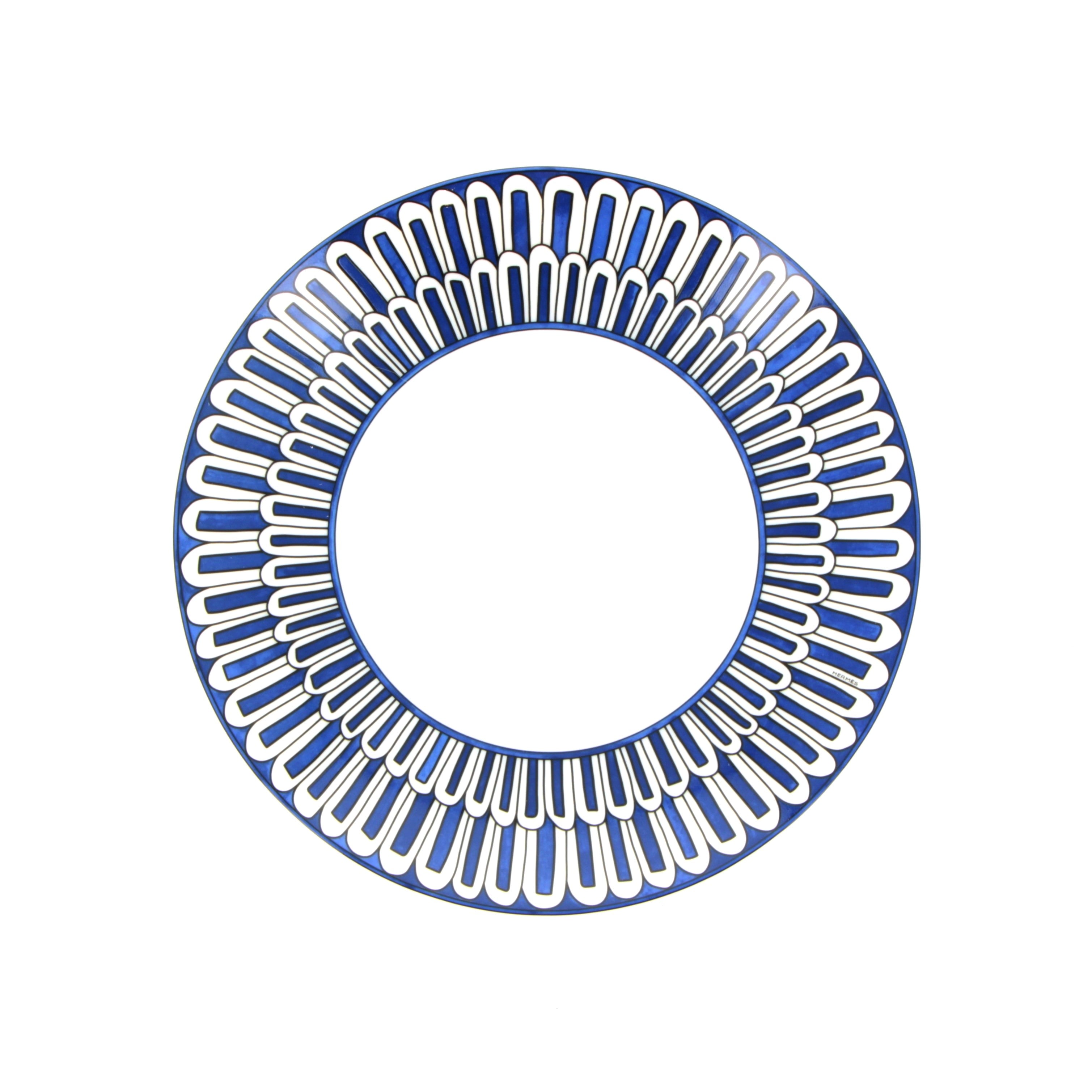 HERMÈS Dessert plate (x4) Bleus d'Ailleurs