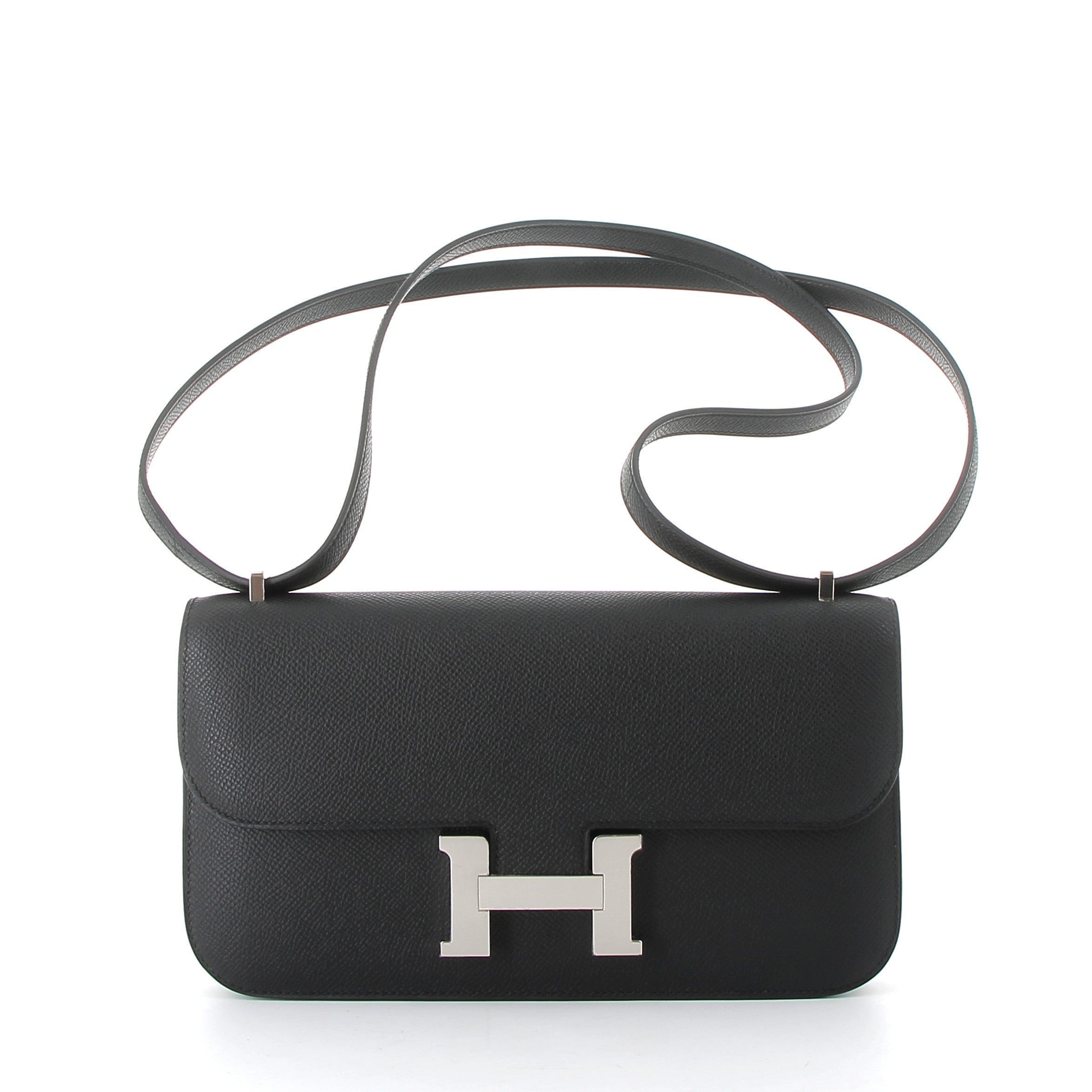 HERMES Constance Elan Noir Epsom Palladium Hardware