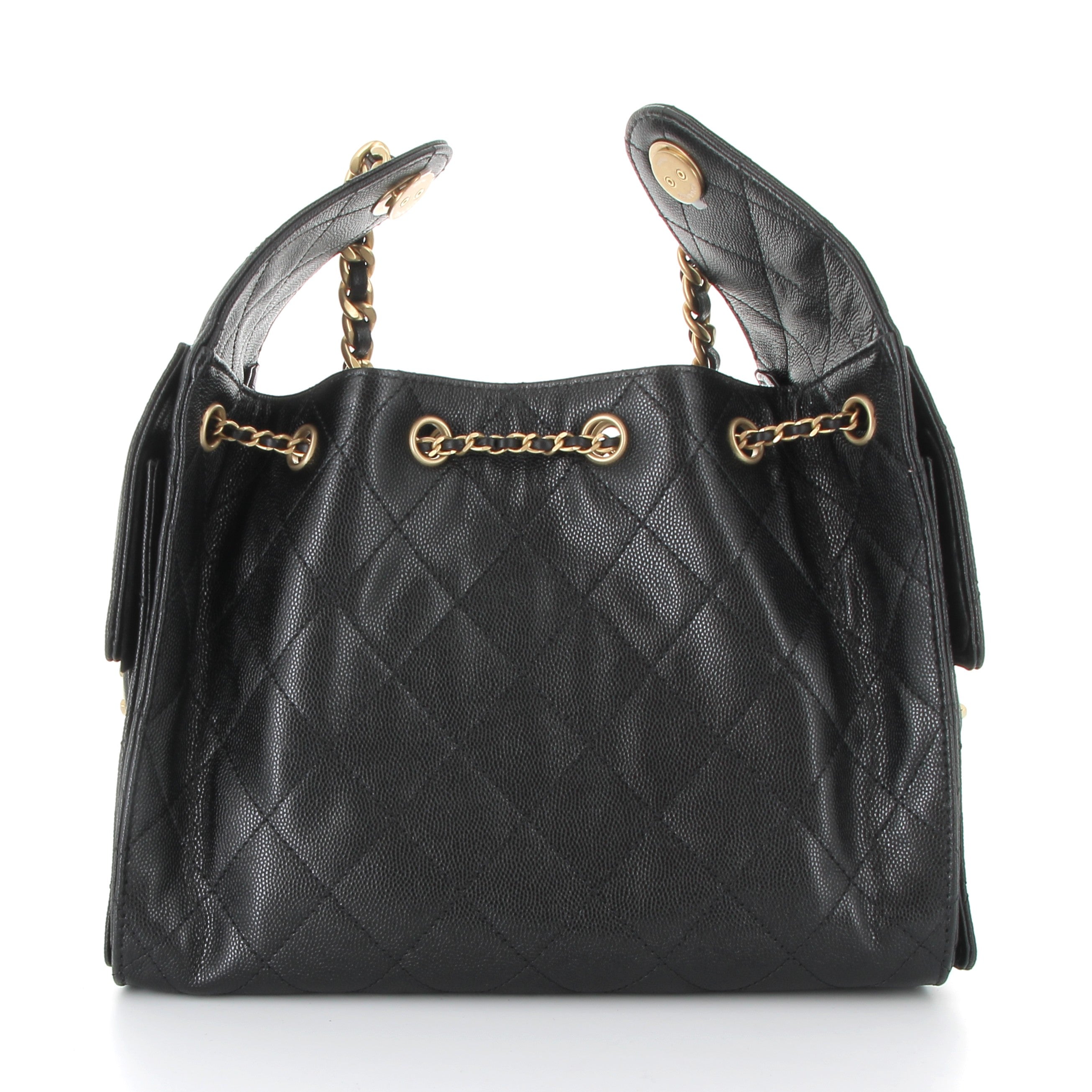 CHANEL Chanel 25 Small Grained Calfskin Gold Hardware
