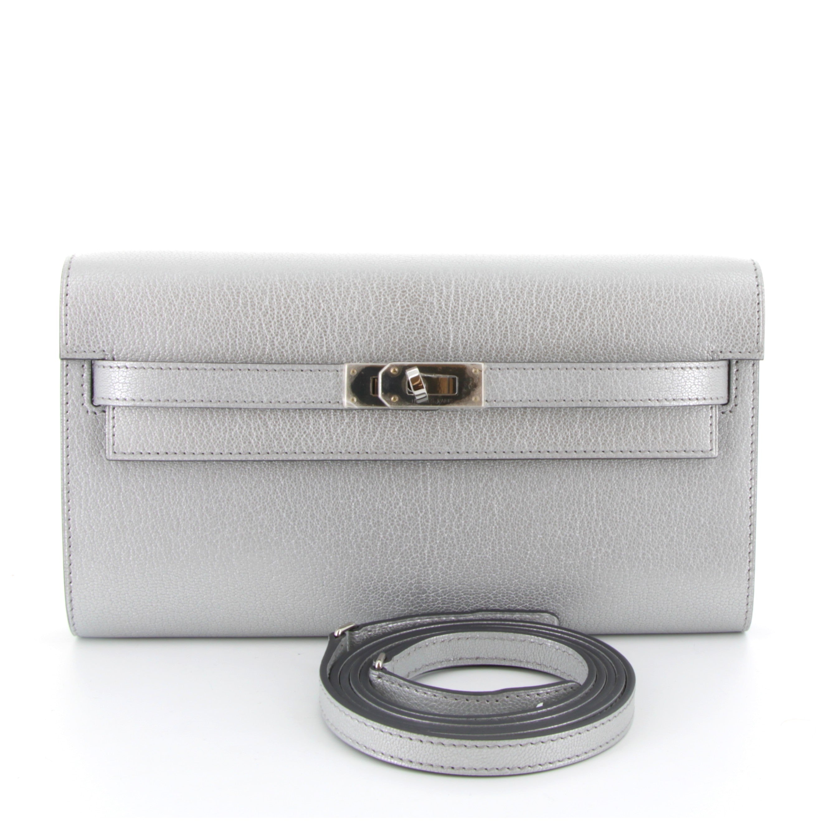 HERMES Kelly To Go Argent Chamkilight Palladium Hardware
