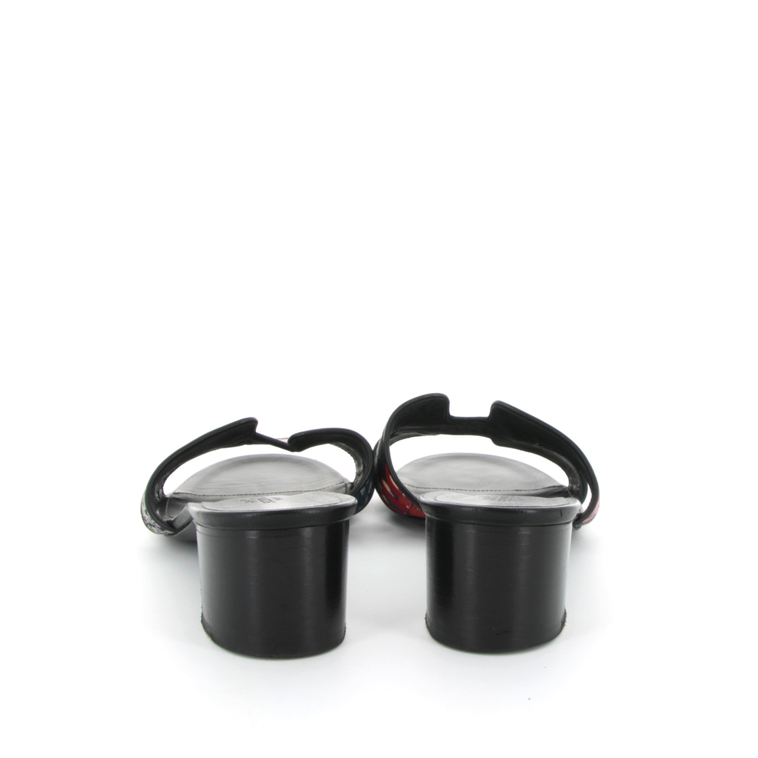 HERMES Oasis sandals Noir multicolour print