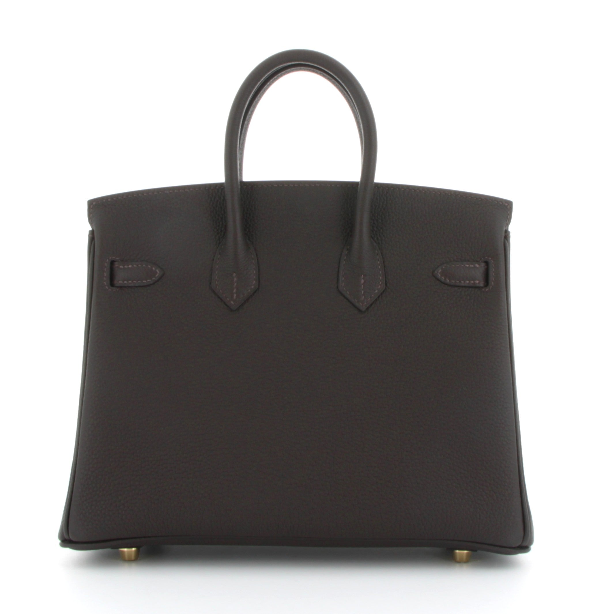 HERMES Birkin 25 Bai Brun Togo Gold Hardware