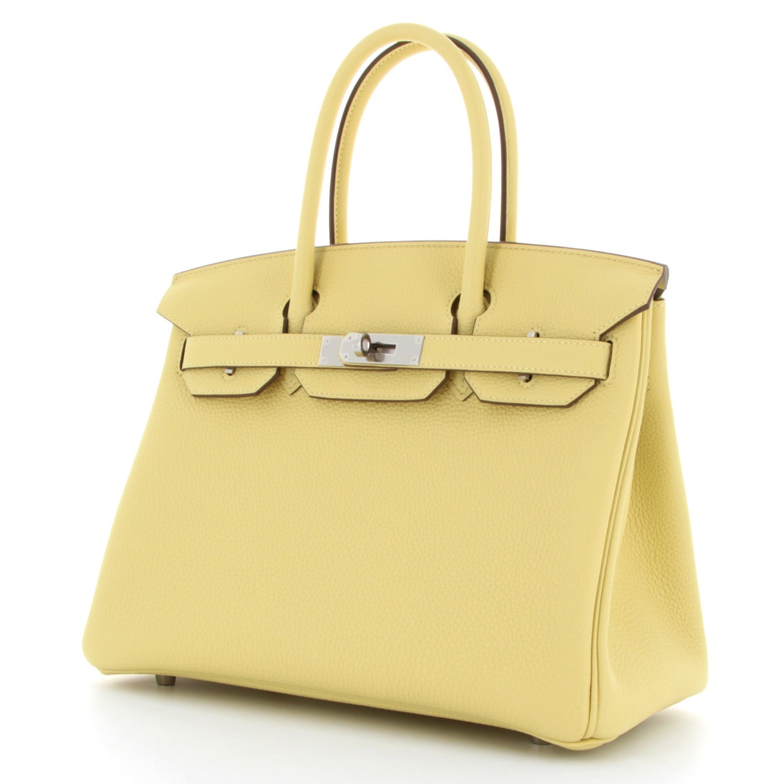HERMES Birkin 30 Jaune Poussin Togo Palladium Hardware