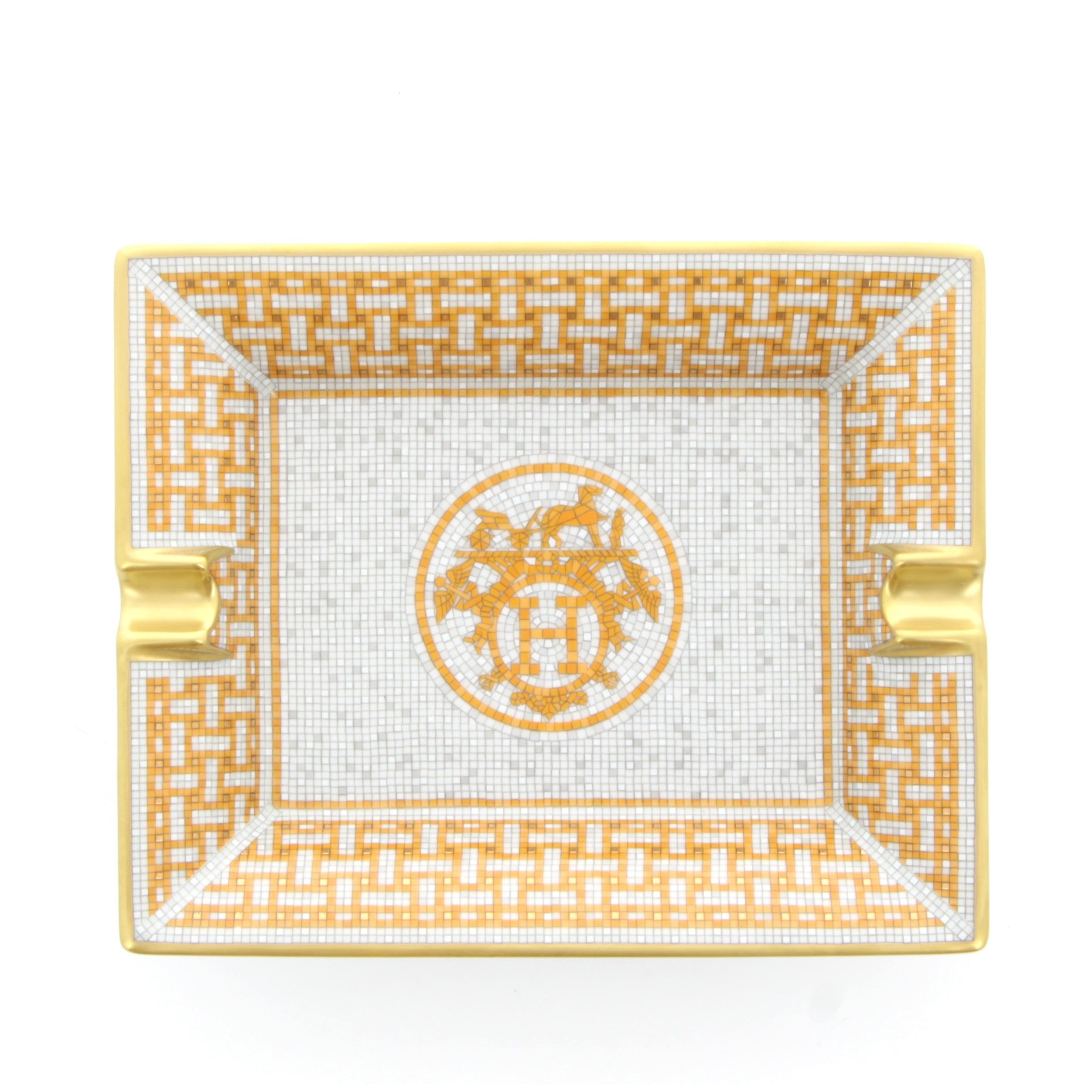 HERMÈS Mosaic Gold Ashtray