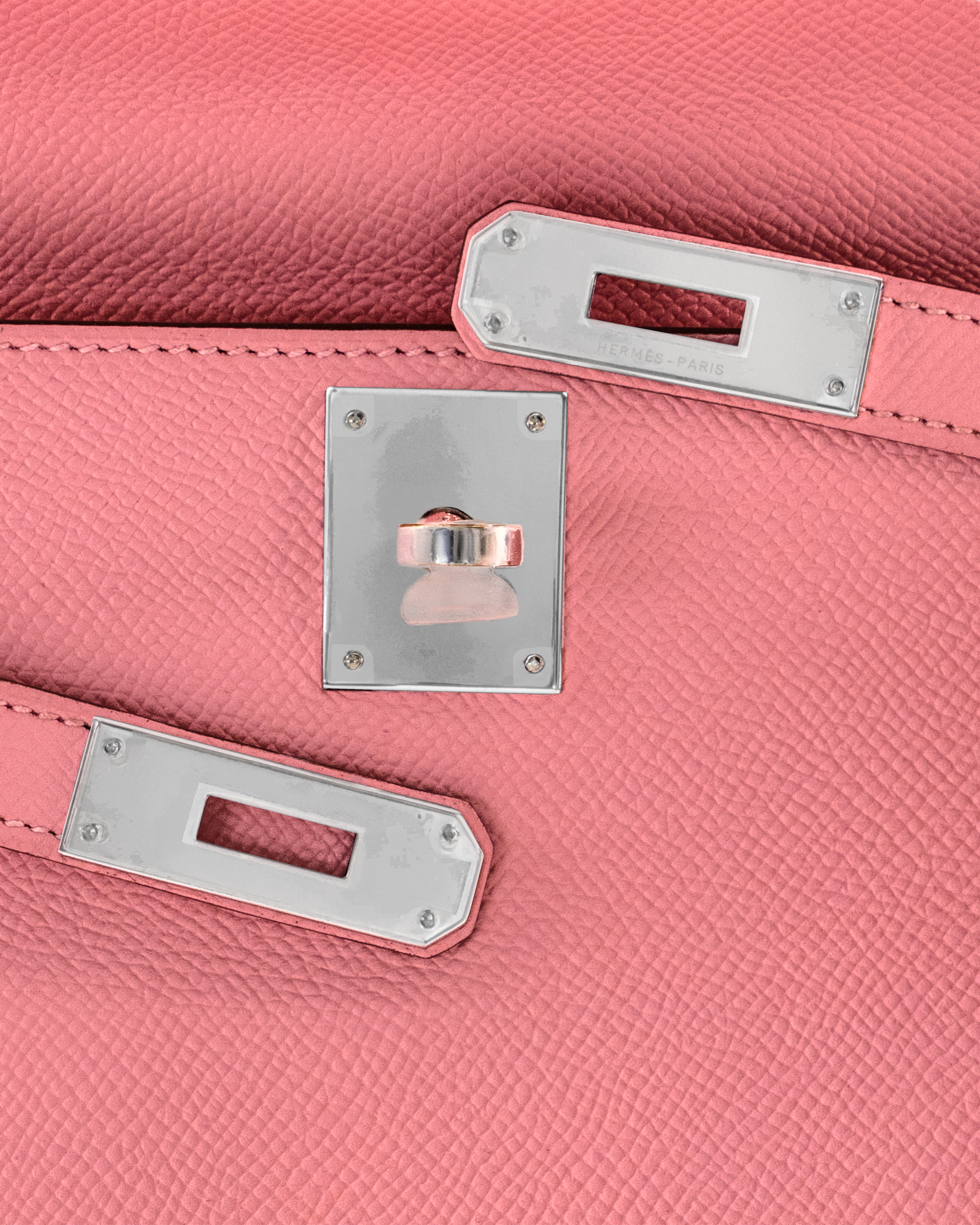 Hermès Kelly Cut in Rose Confetti with Palladium Hardware