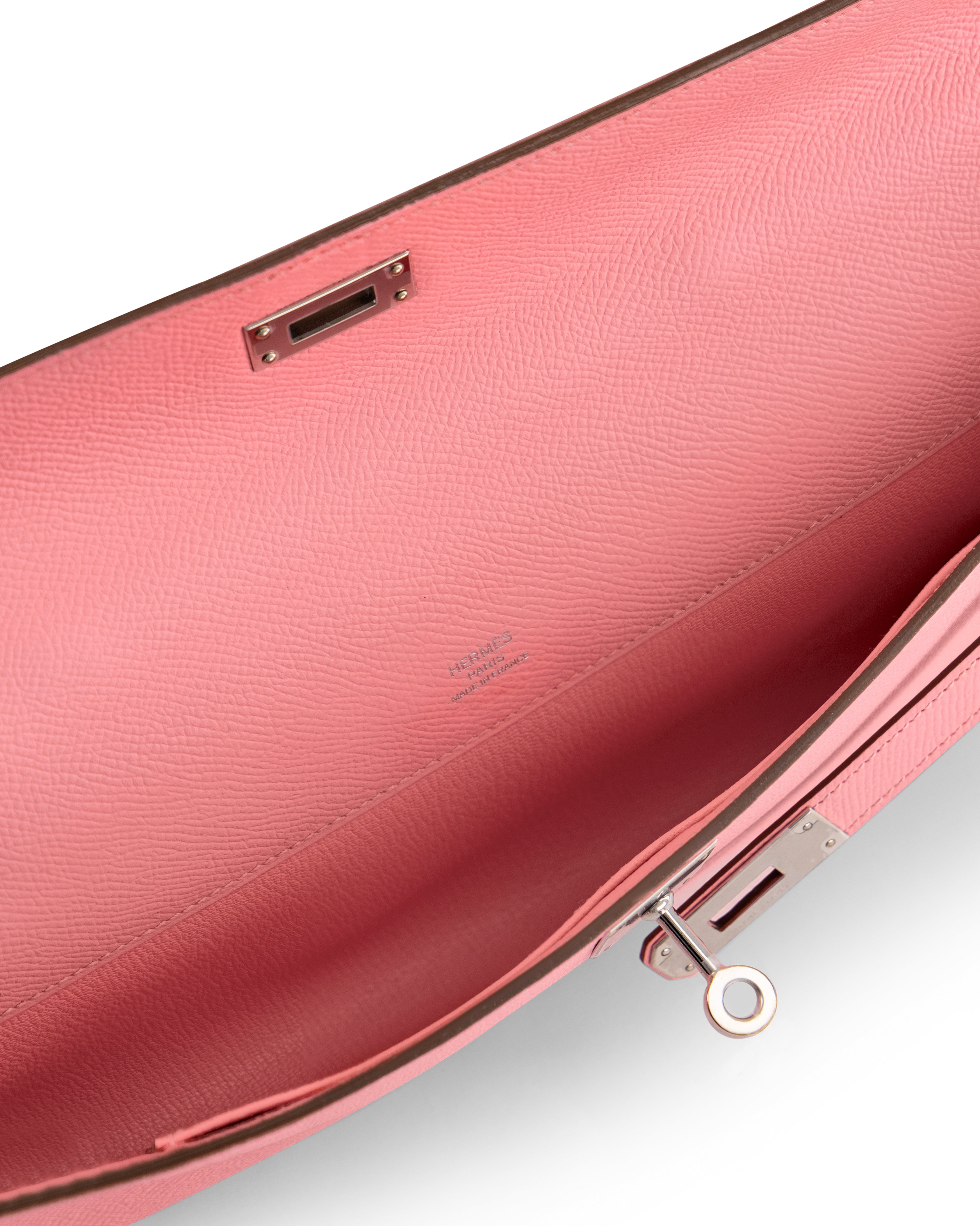 Hermès Kelly Cut in Rose Confetti with Palladium Hardware