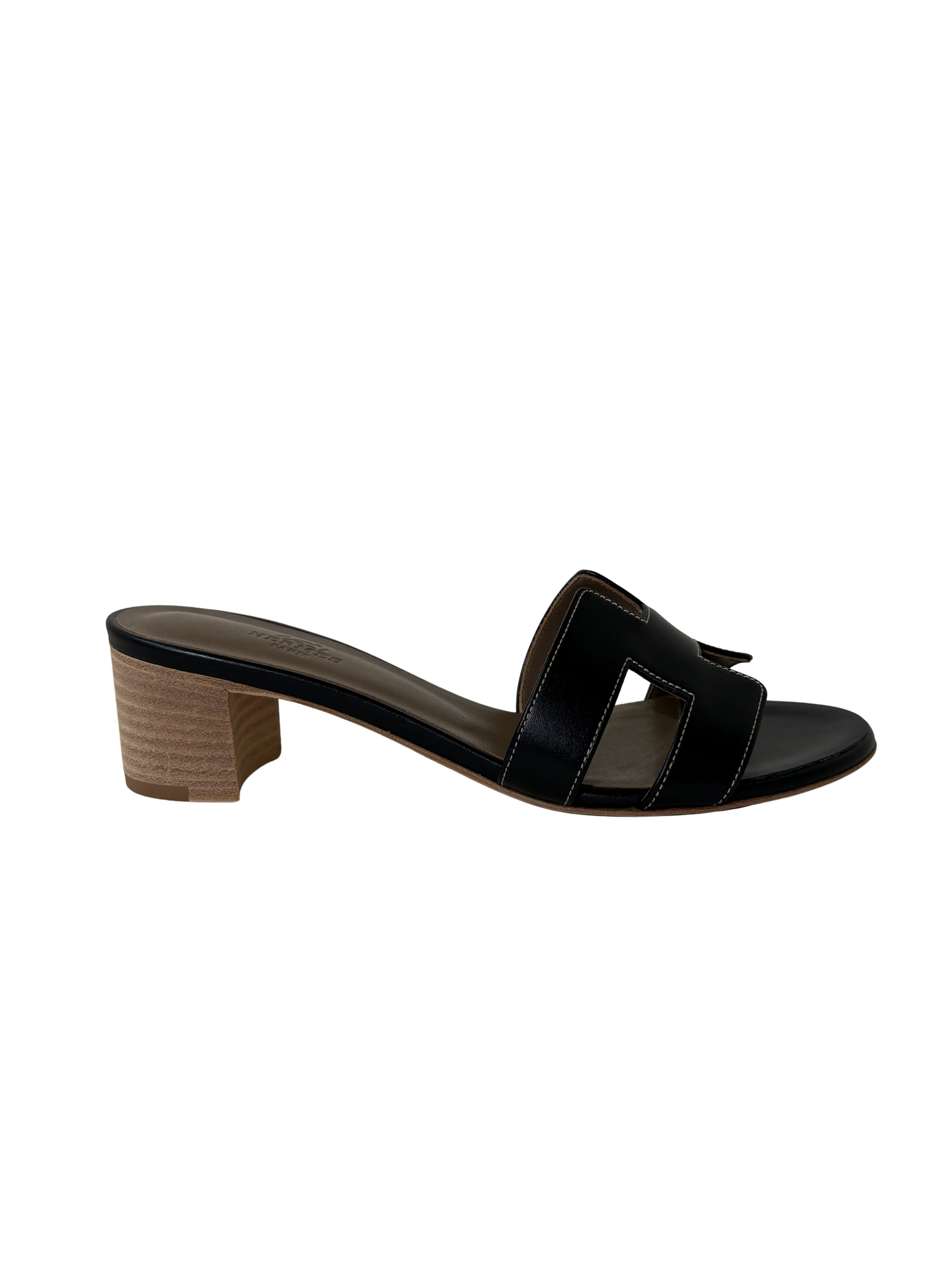 HERMES Oasis Sandals Noir Swift