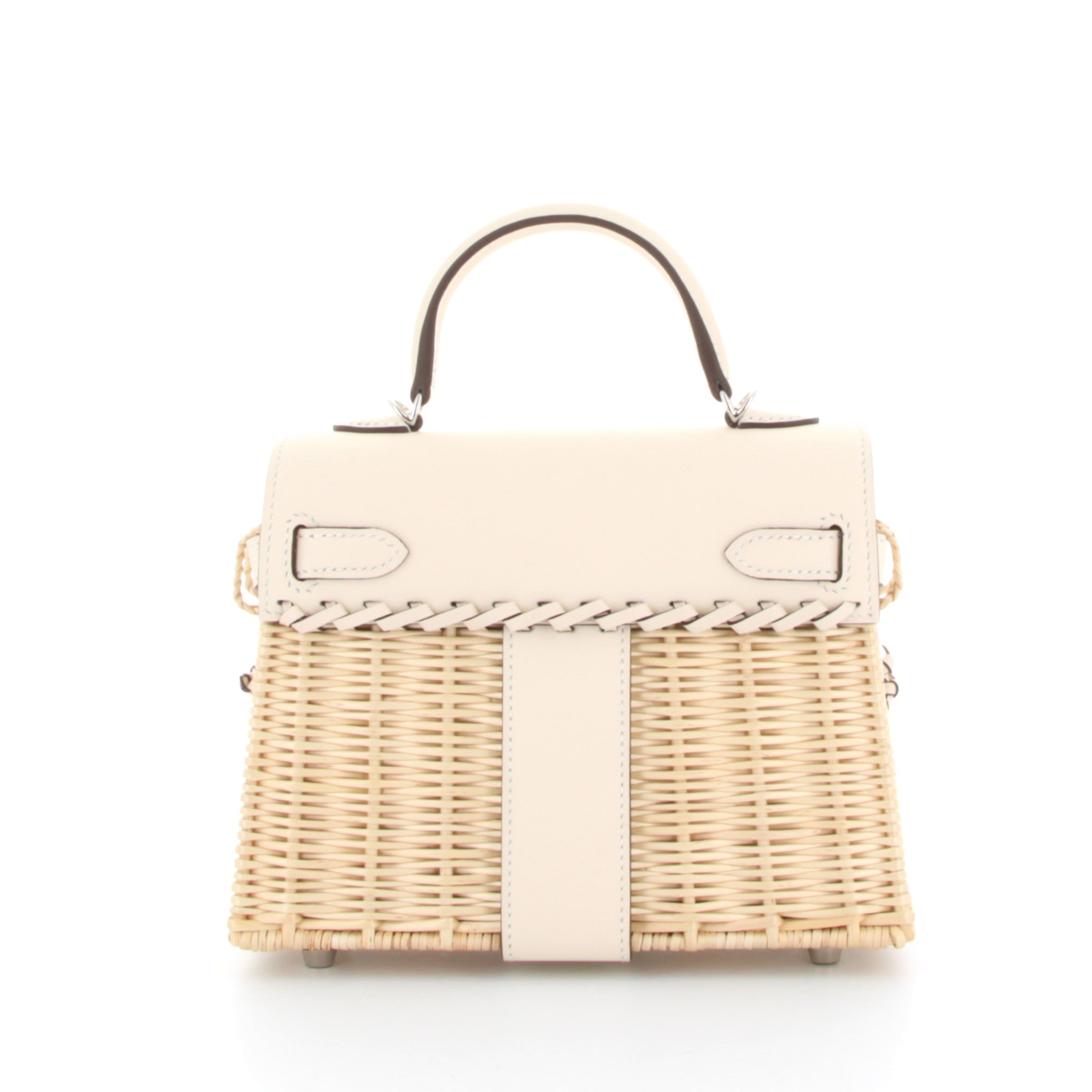 HERMES Kelly 20 Picnic Nata Swift Palladium Hardware