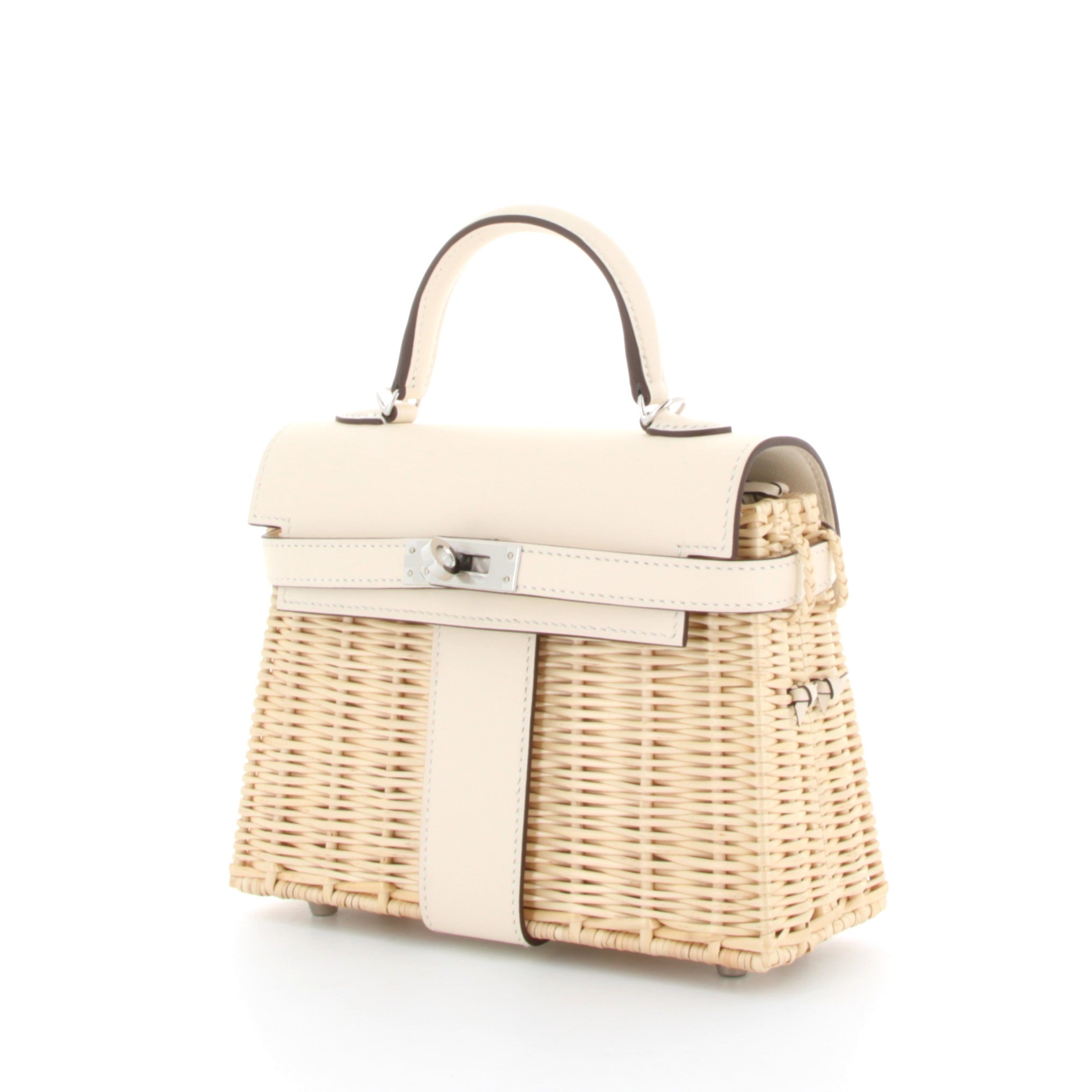 HERMES Kelly 20 Picnic Nata Swift Palladium Hardware