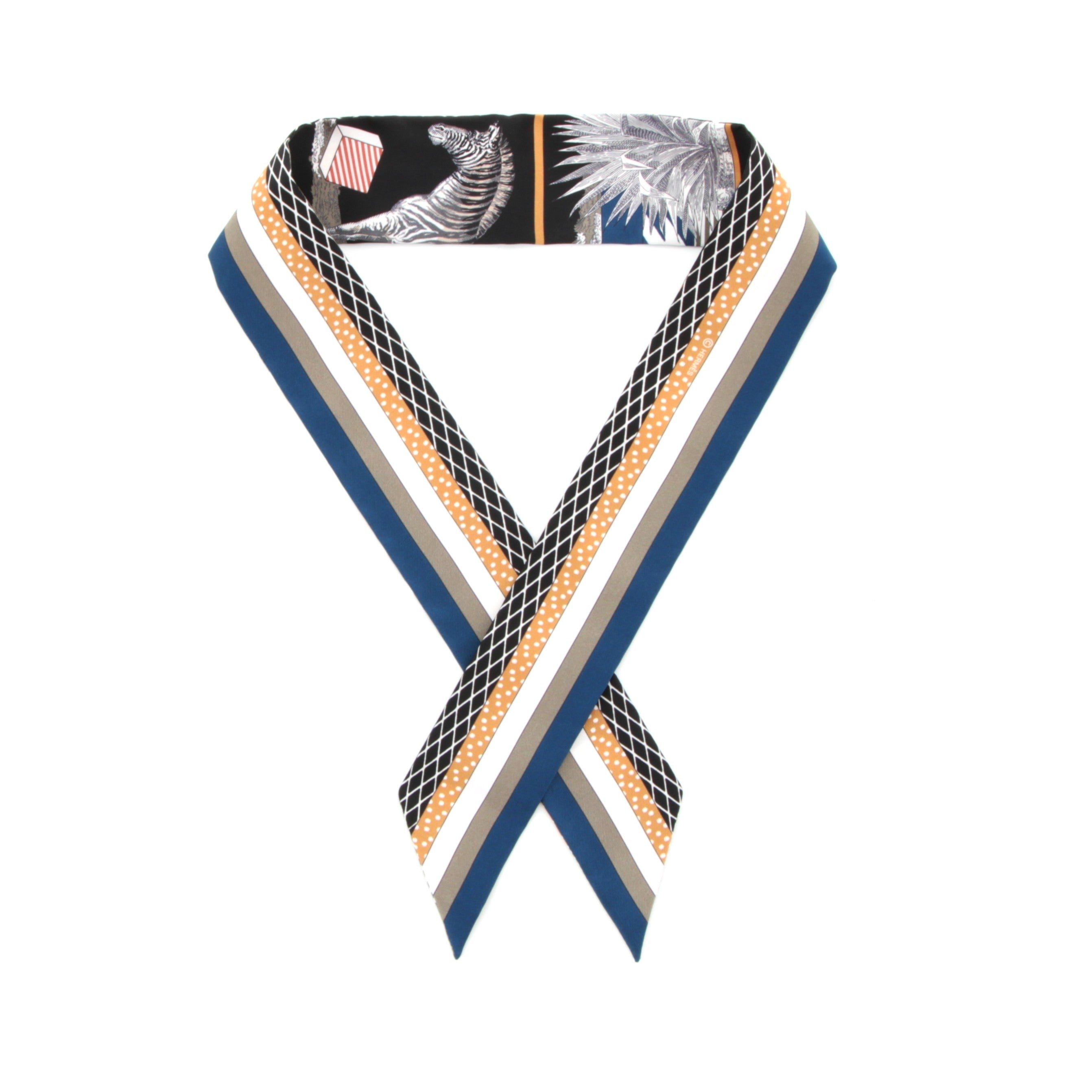 HERMES Silk Twilly "Grand Theatre" Print