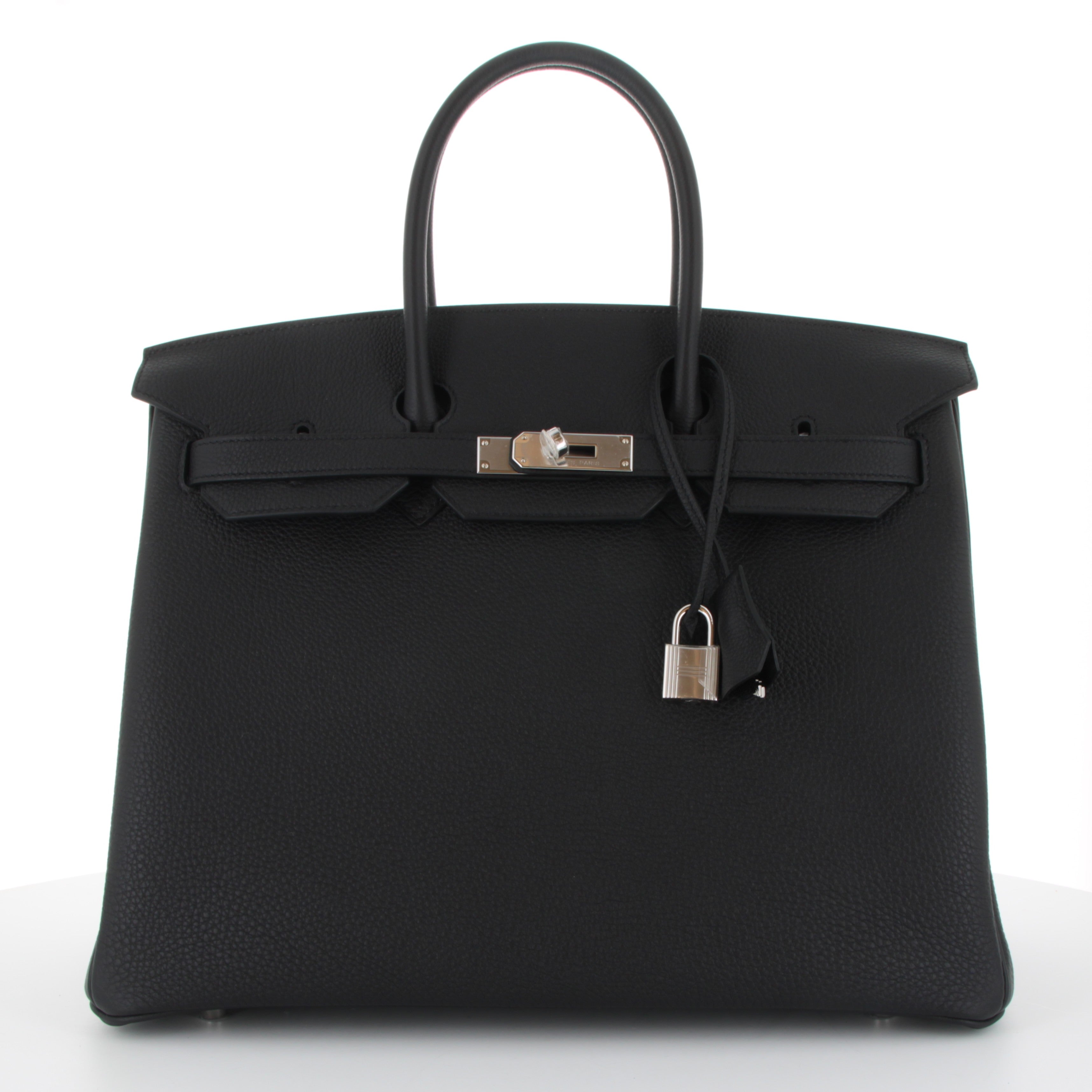 HERMES Birkin 35 Noir Togo Palladium Hardware