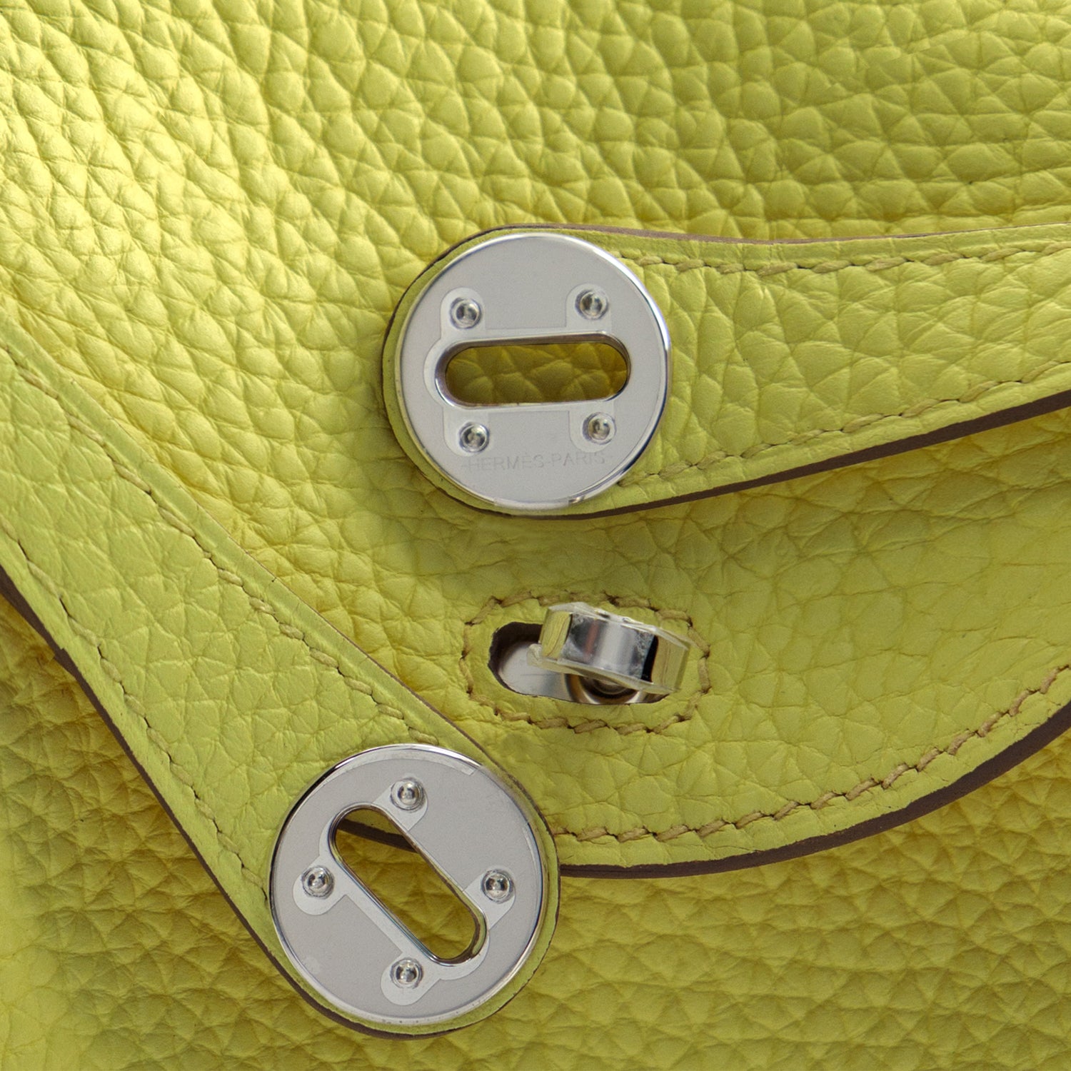 Hermès Mini Lindy Limoncello Taurillion Clemence with Palladium Hardware