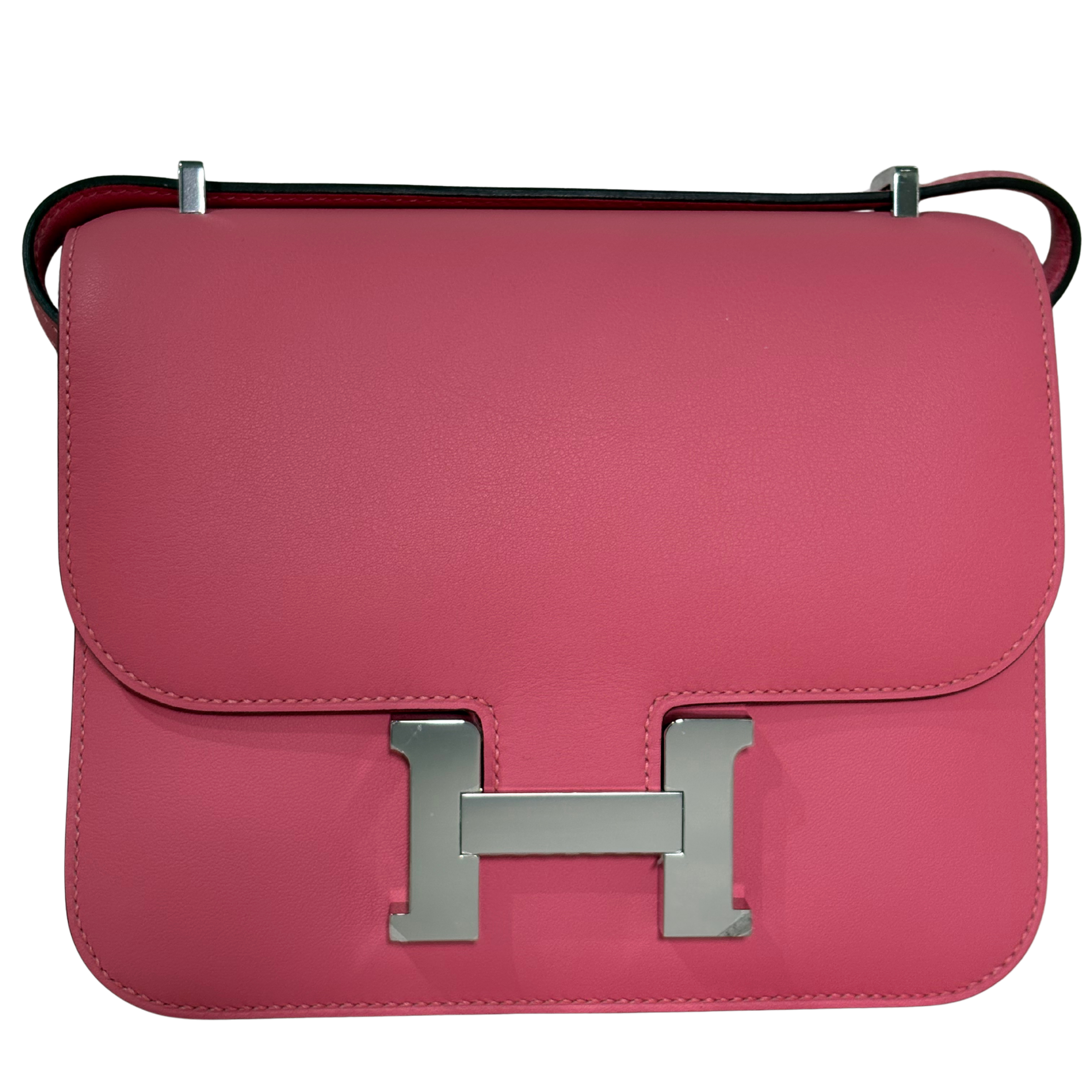 HERMES Constance 18 Rose Azalee Swift Palladium hardware